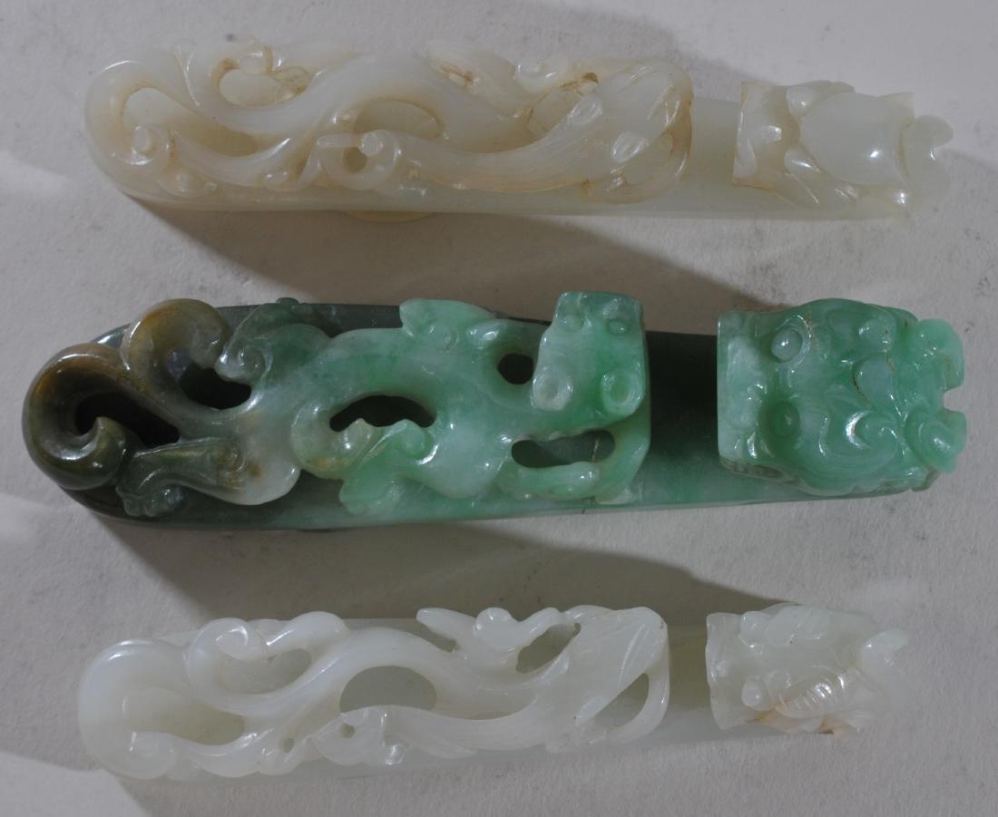 Three Jade garment hooks. China. 19th century. Chih Lin (1 of 5)