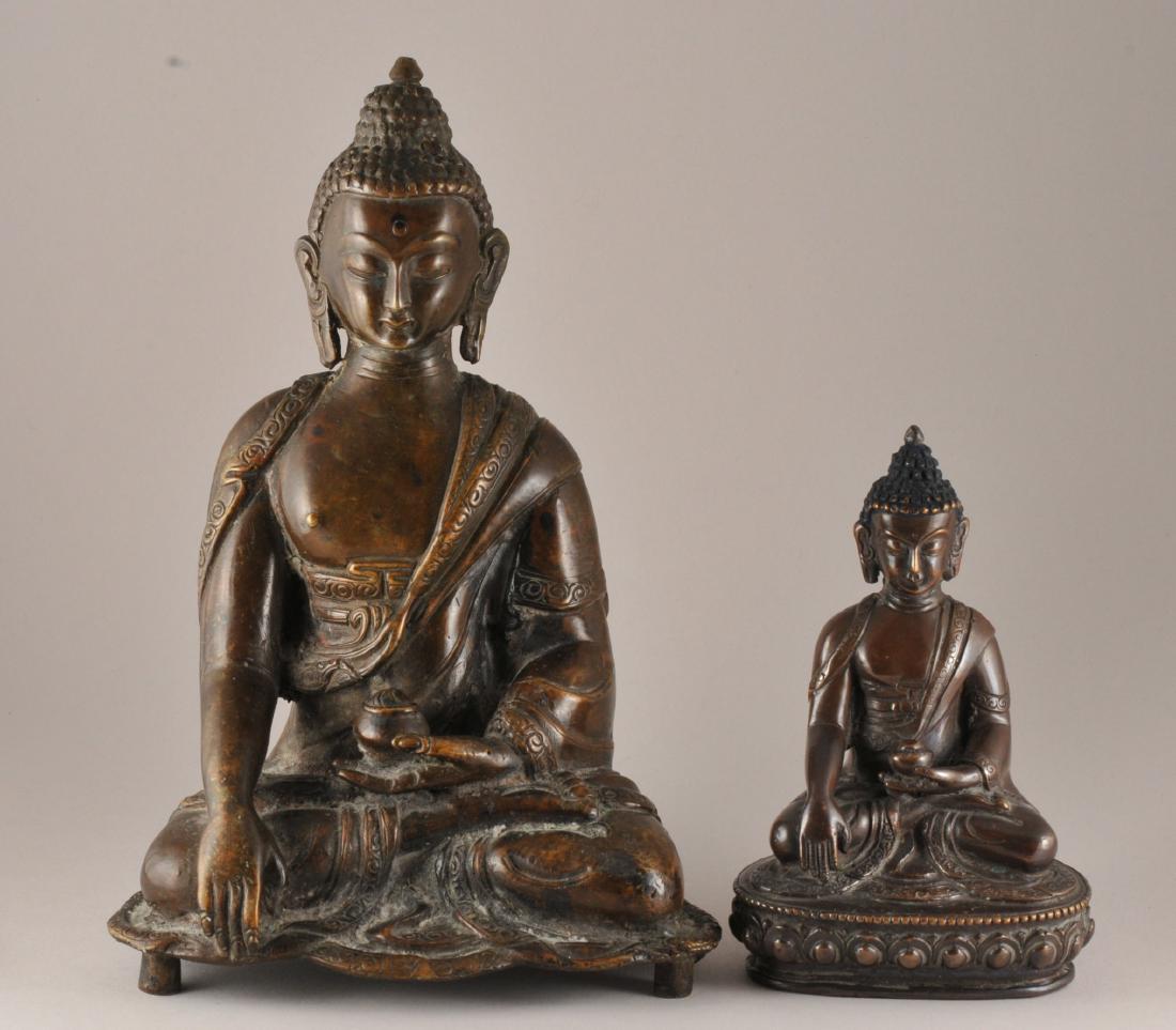 Two bronze Buddha's. Nepal. 19th century. Seated (1 of 11)