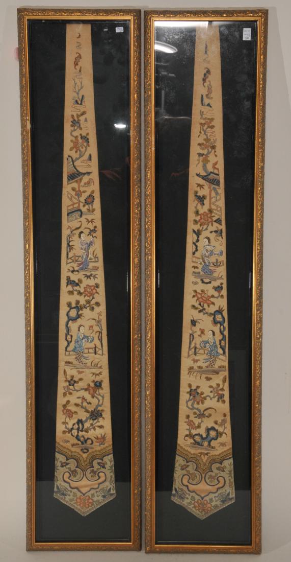 Pair of silk kerchiefs. (Tsai Shui). China. 19th (1 of 7)