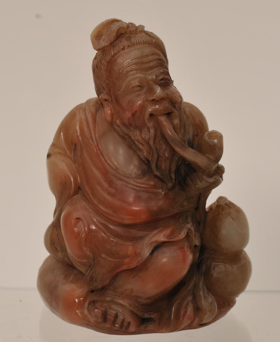 Soapstone seal. China. 20th century. Seated immortal (1 of 5)