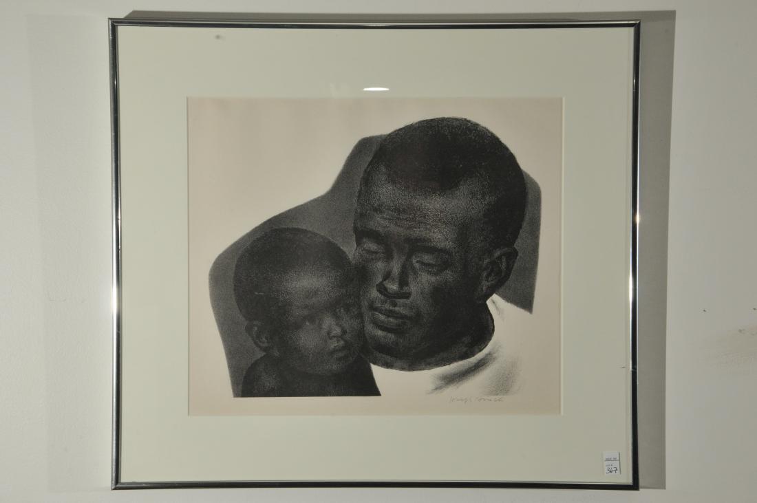 Joseph Hirsch. Signed Lithograph. Framed. Sight size:: Joseph Hirsch. Signed Lithograph. Framed. Sight size: 11" x 13". Overall size: 16" x 18".