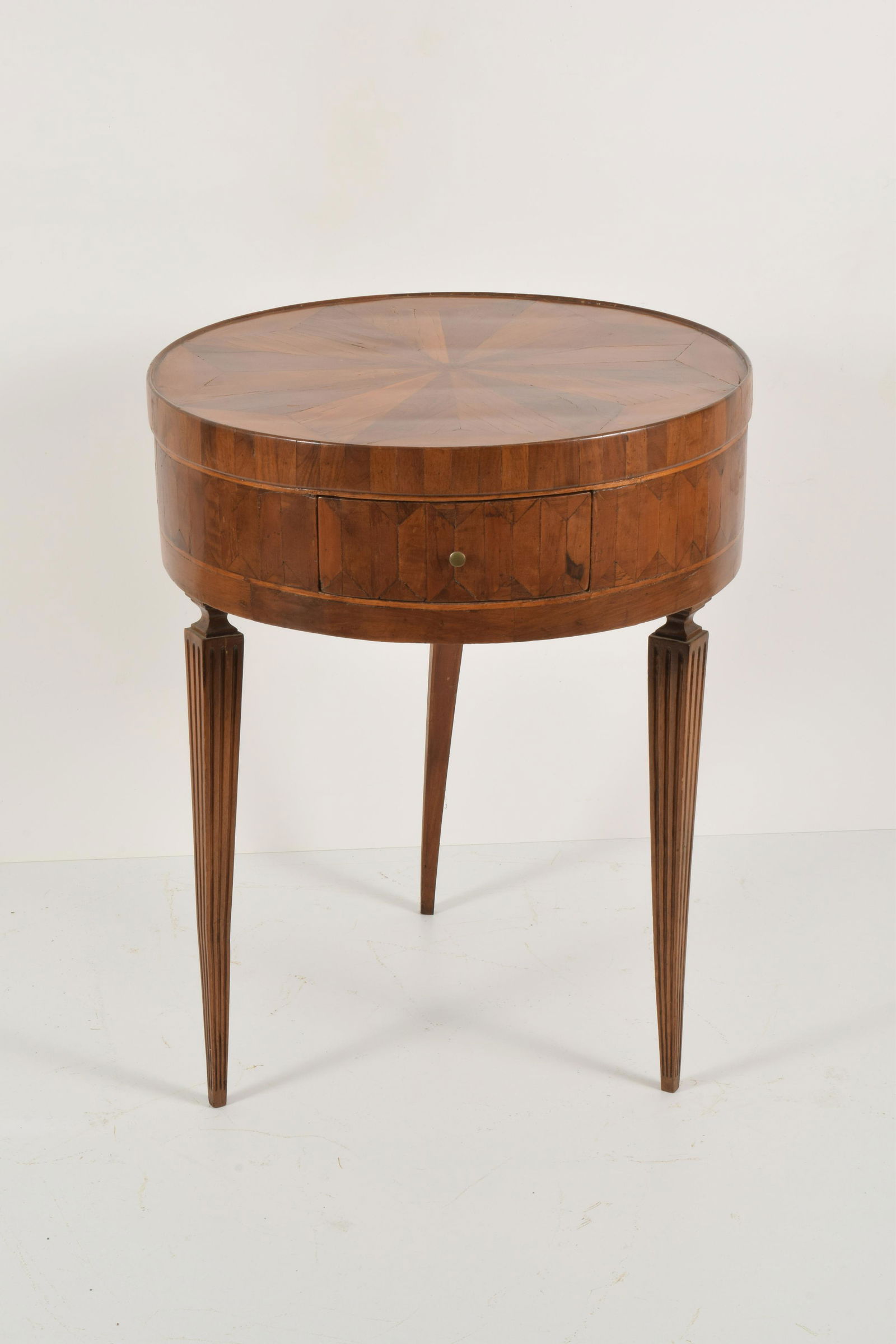 Biedermeier Early 19th C. Inlaid Drum Table (1 of 10)