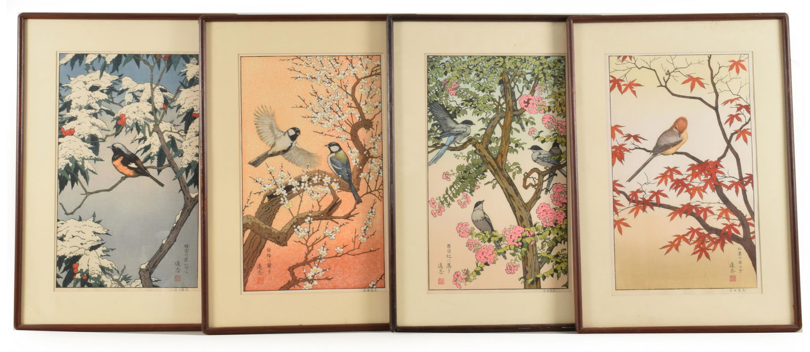 Toshi Yoshida Birds of the Four Seasons Woodblocks (1 of 14)