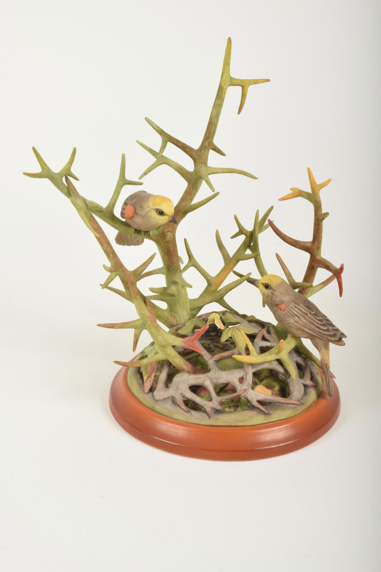 Boehm Porcelain Yellow-Headed Birds with Bee, Pair (1 of 7)