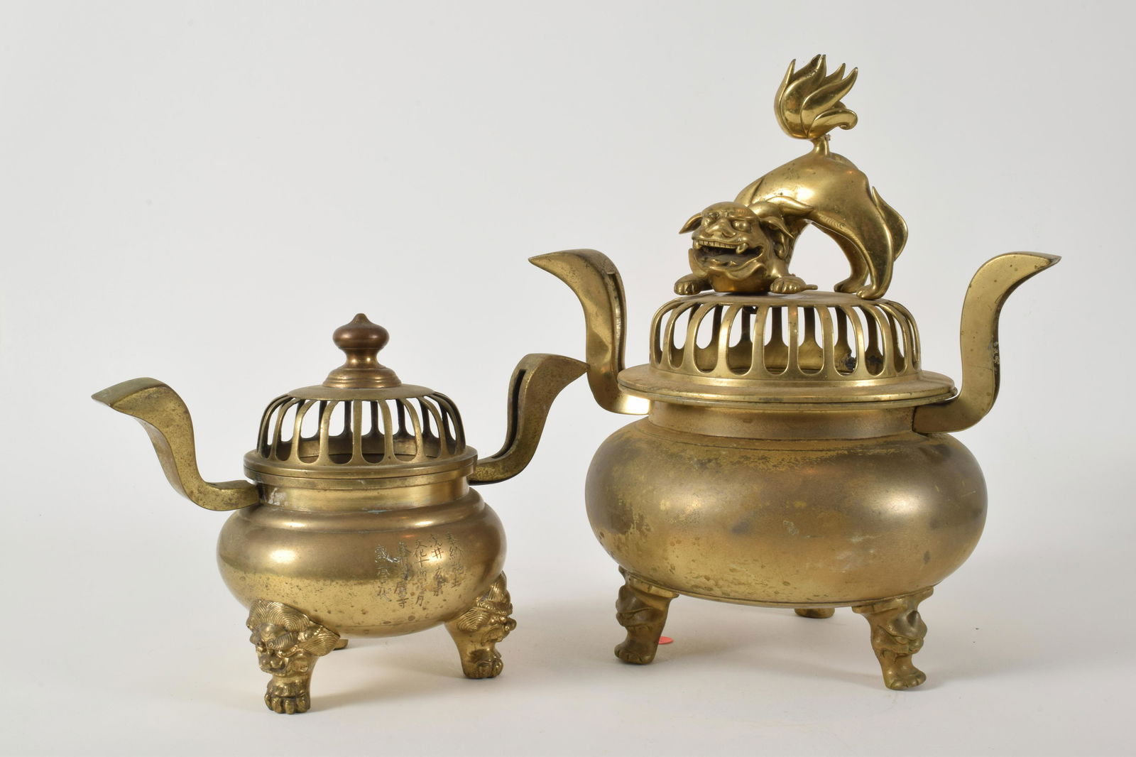 Two 19th Century Asian Bronze Incense Burners (1 of 12)