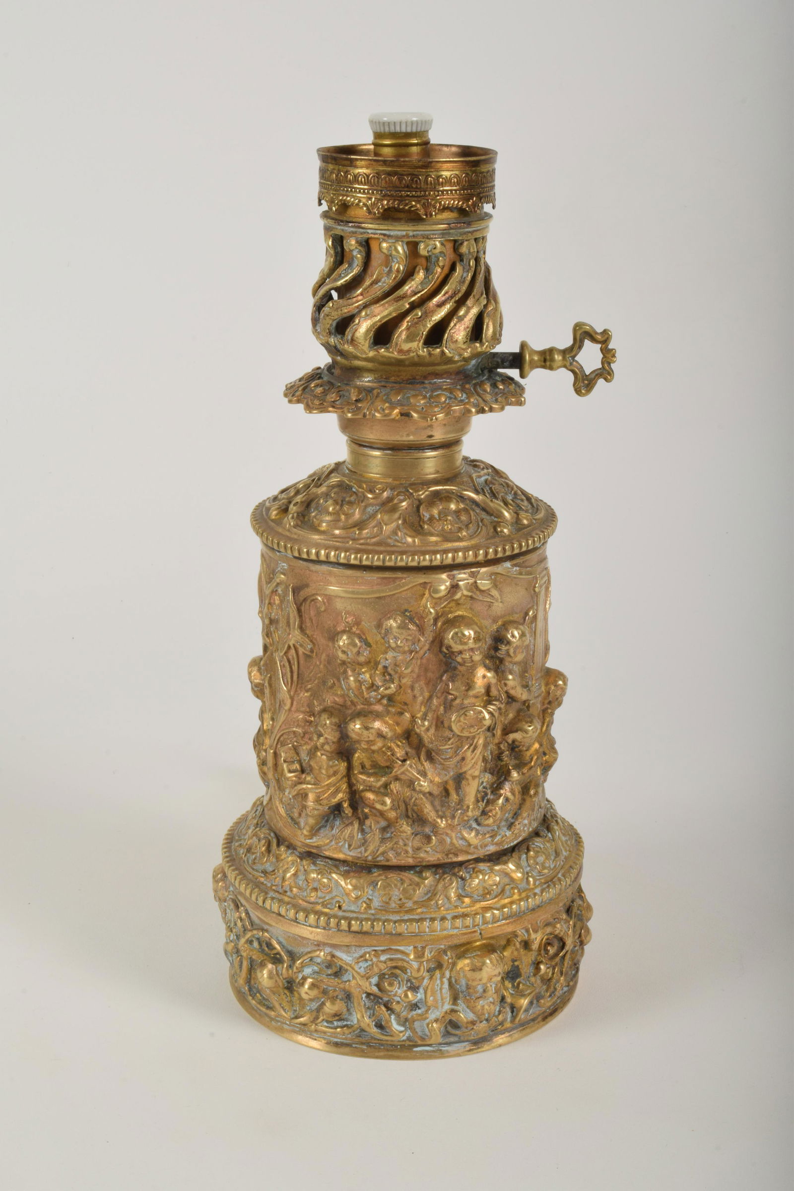 19th C. Continental Bronze Figural High Relief Table (1 of 6)