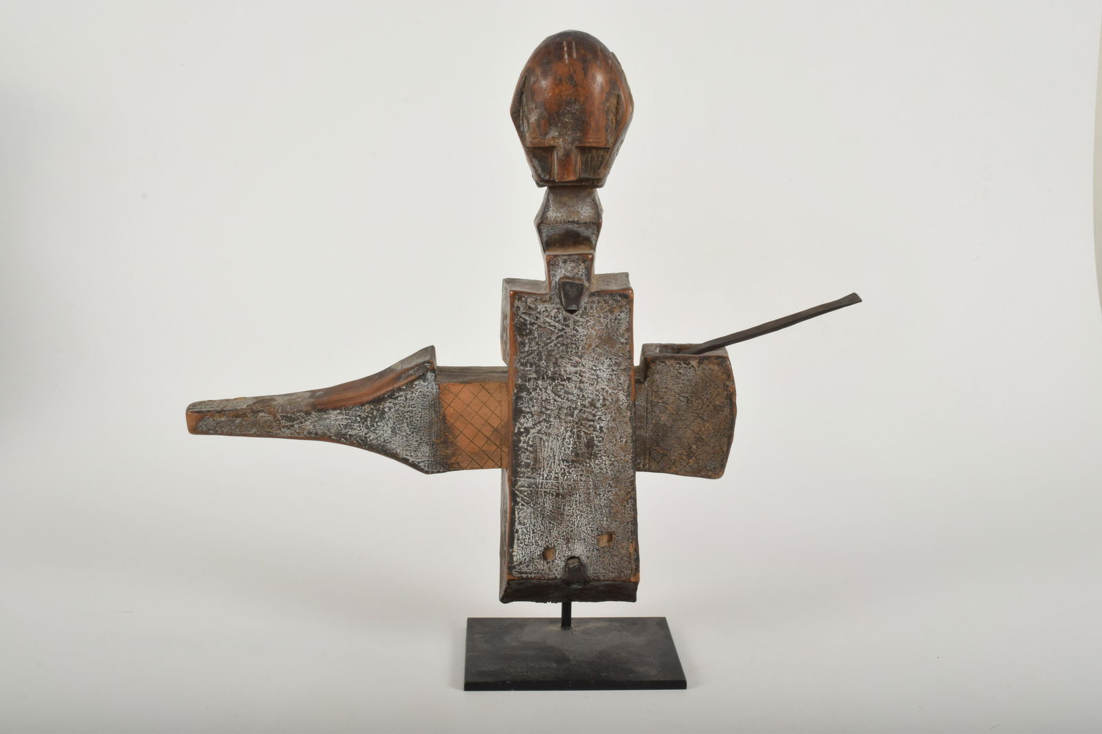 Early African Baule Carved Wood Figural Door Latch (1 of 6)