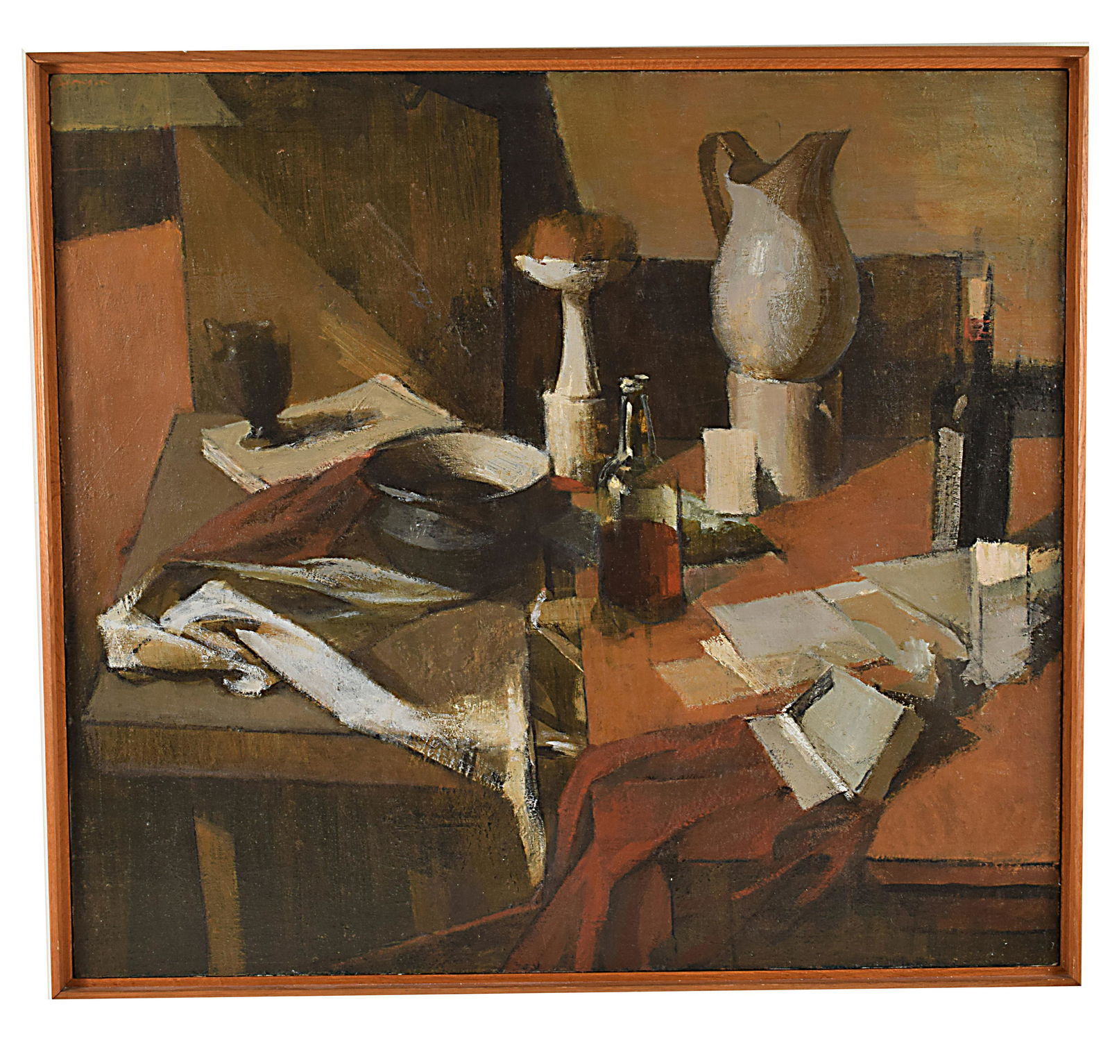 Signed American Mid-Century Modern Still Life Painting (1 of 8)