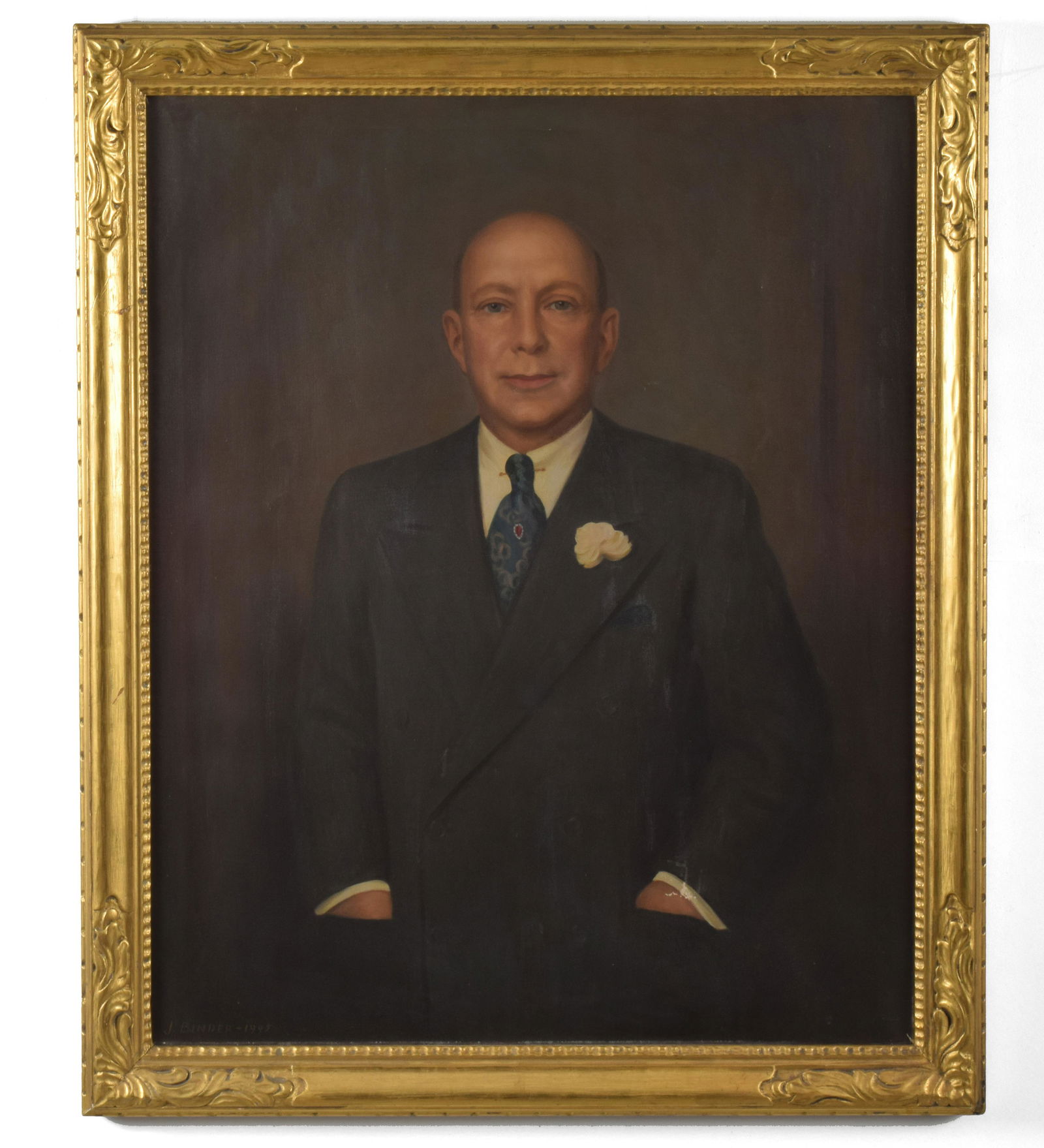 J. Binder 1945 American Portrait of Gentleman (1 of 8)