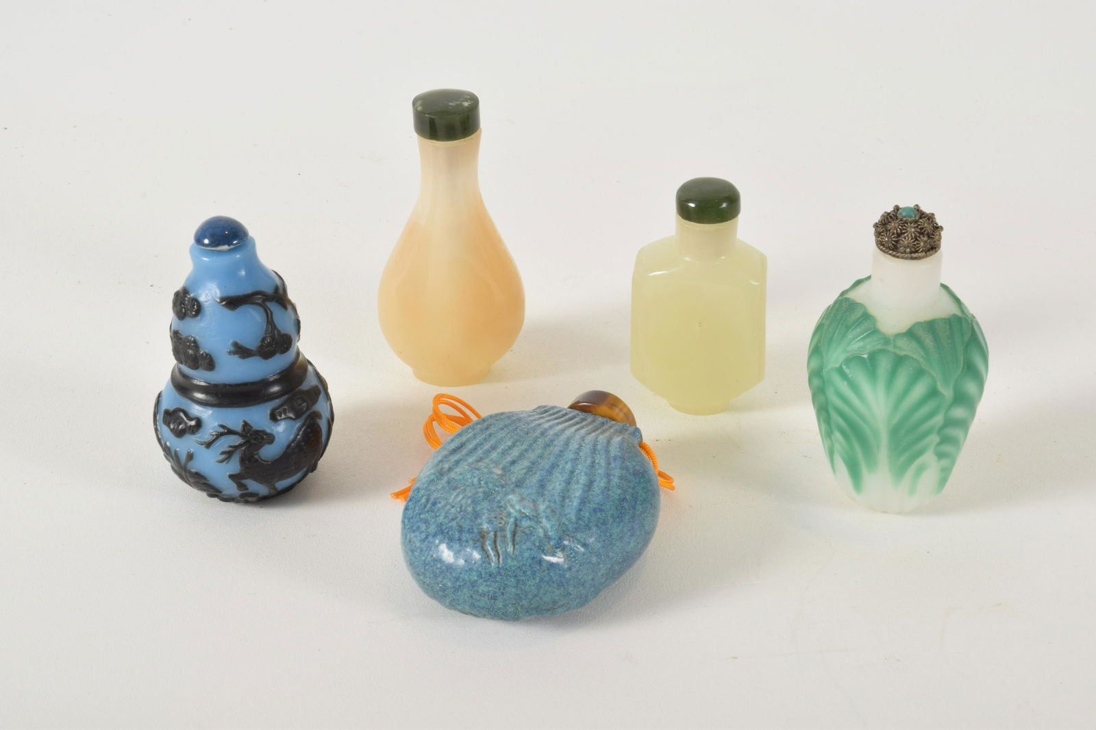 Collection of Five Chinese Snuff Bottles (1 of 7)