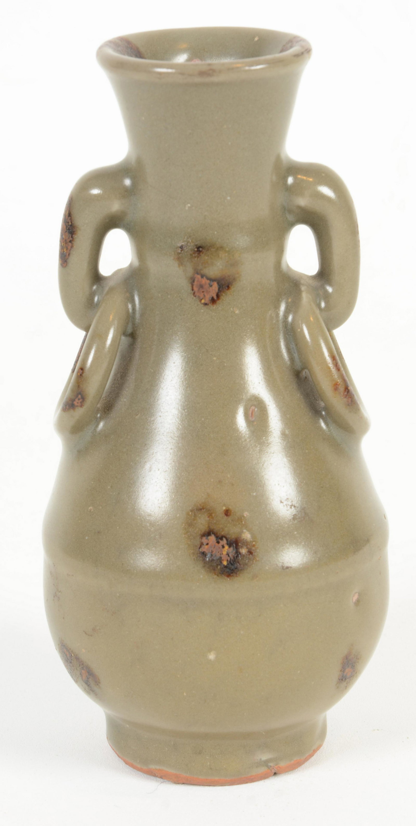 Chinese Celadon Vase, Ming Period: Celadon vase. China. Ming period (1368-1644). Lung Chuan ware. â€œBuckwheat” type. 6-1/4” high.