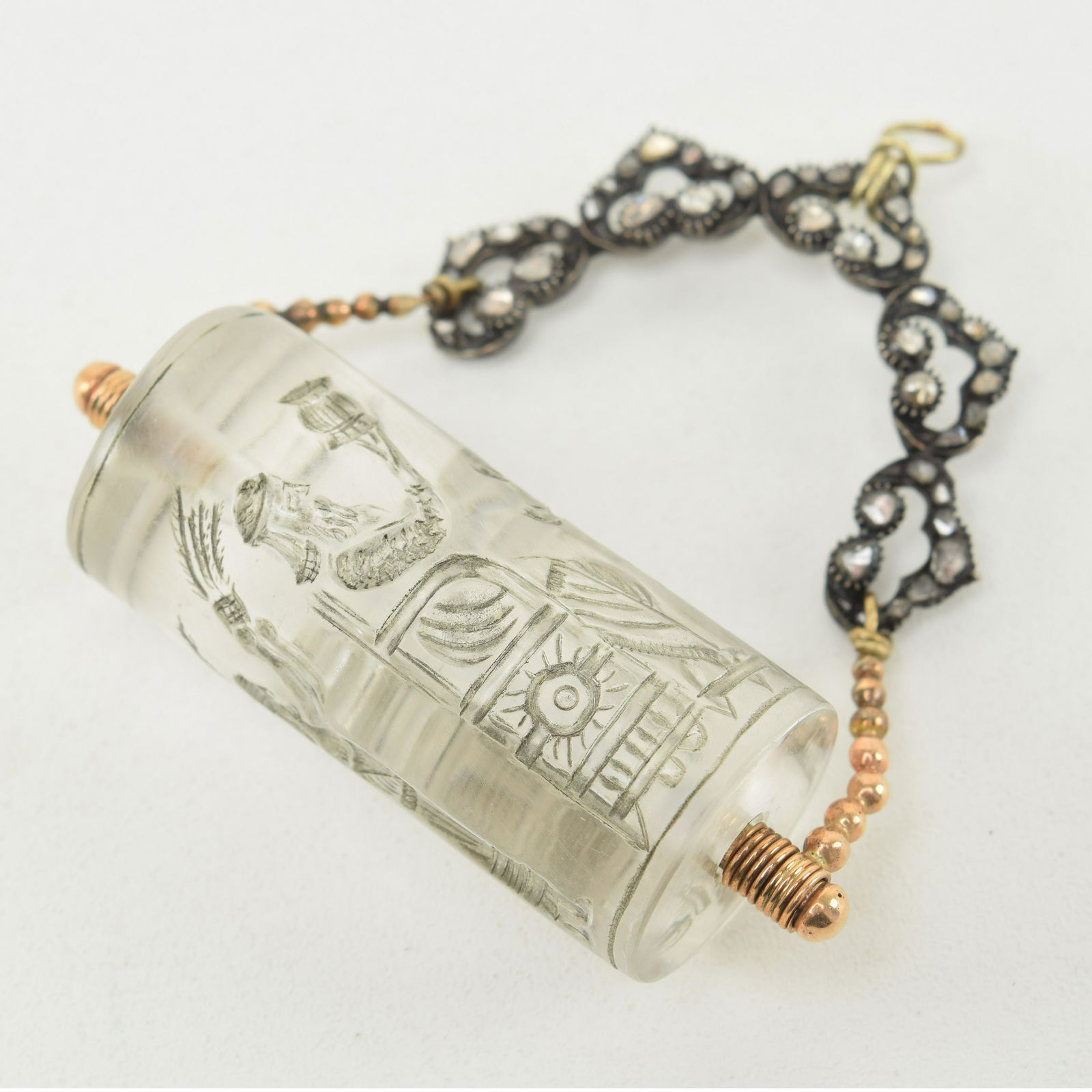 Victorian Carved Rock Crystal Pendant (1 of 8)