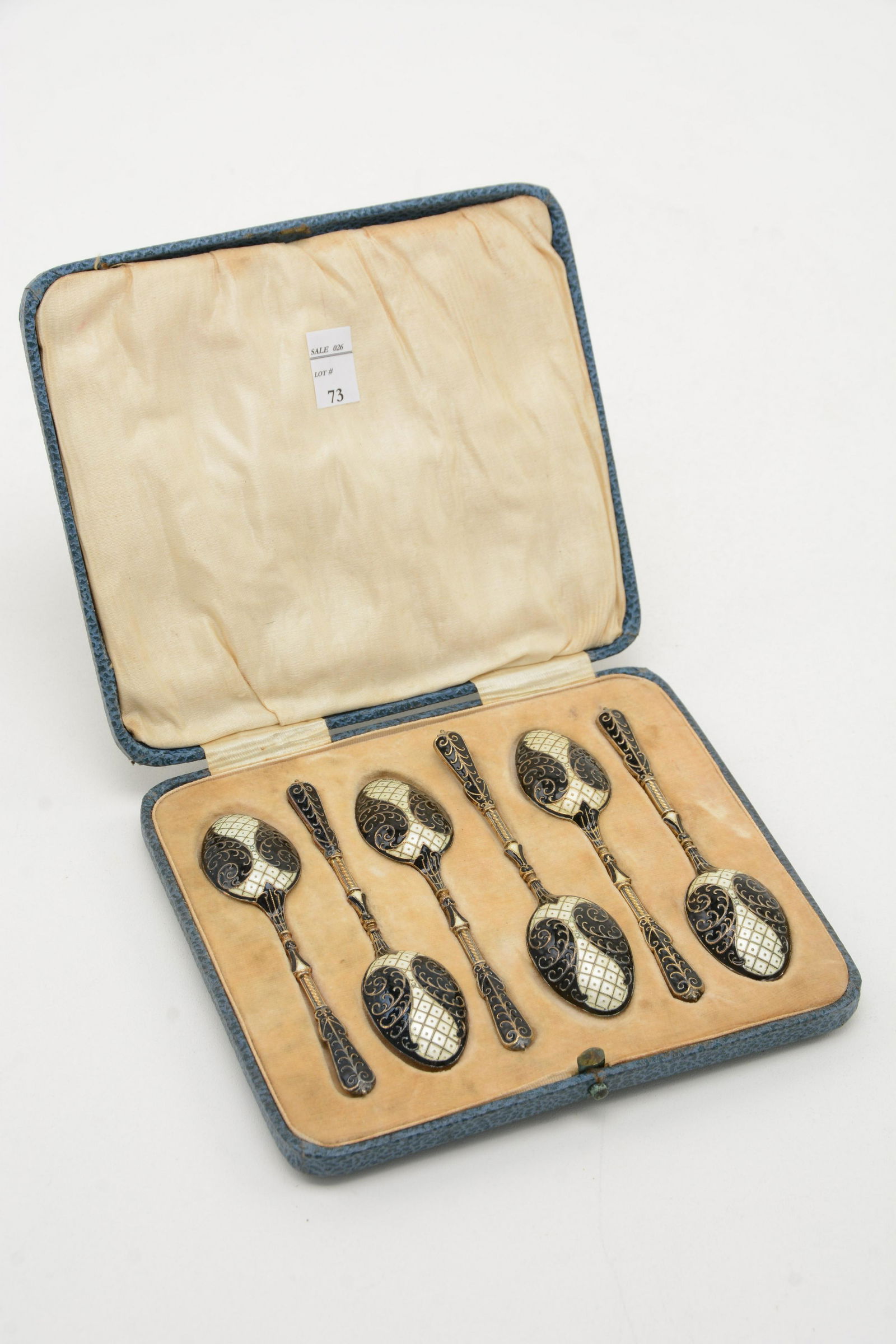 Set of Six Enameled Coffee Spoons, ca. 1932 (1 of 6)