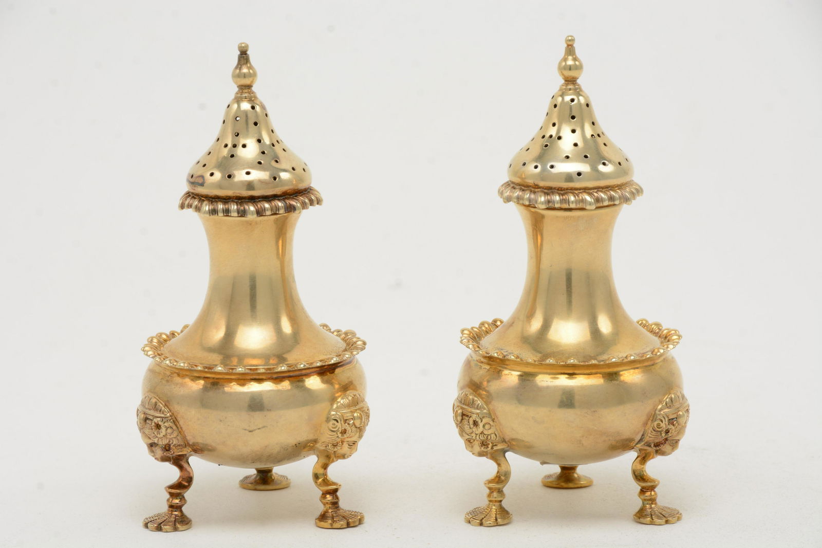 Pair of Antique Gilt Russian Silver Shakers (1 of 13)