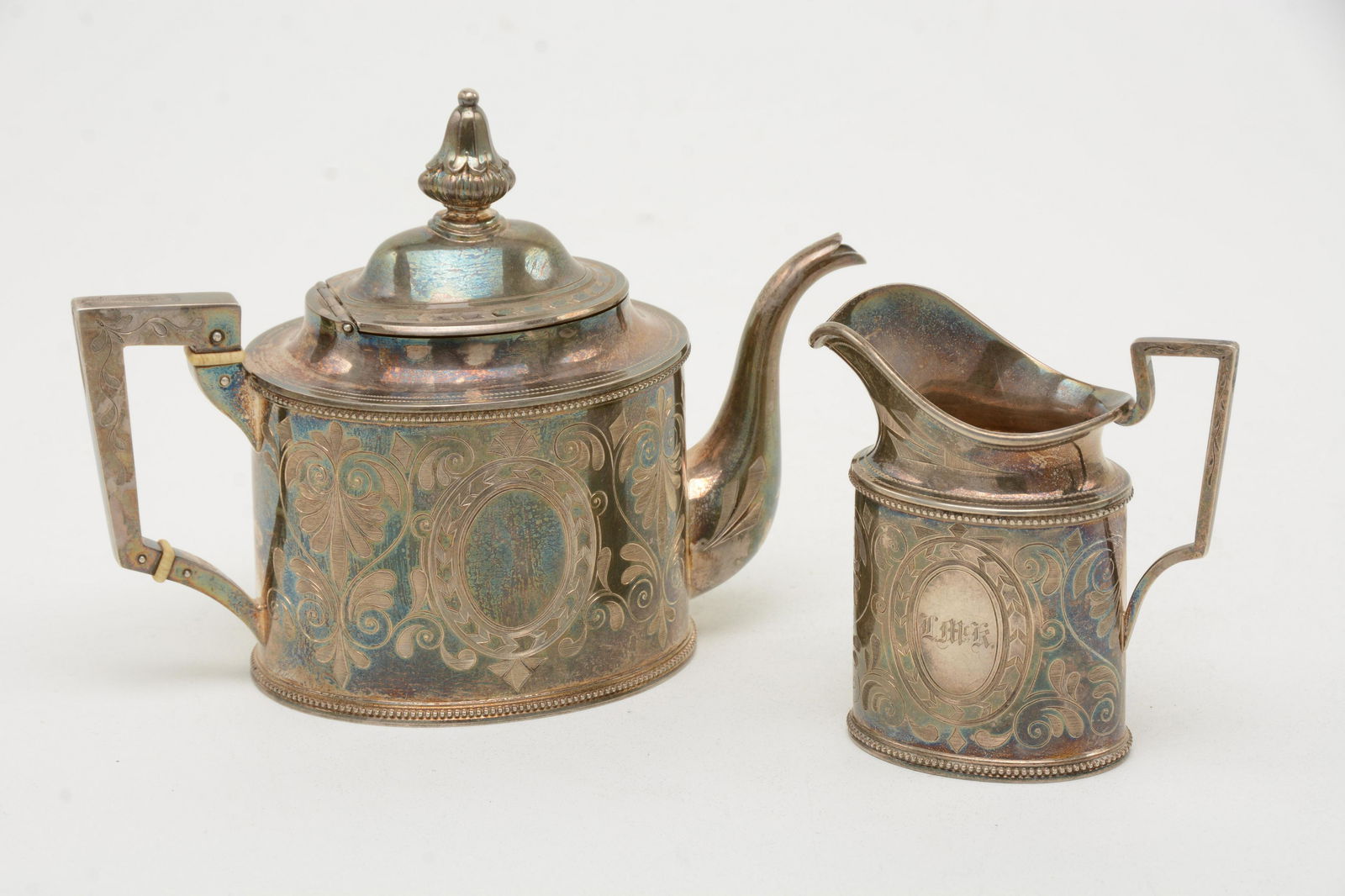 W. Gale & Son Sterling Silver Creamer and Tepot (1 of 14)