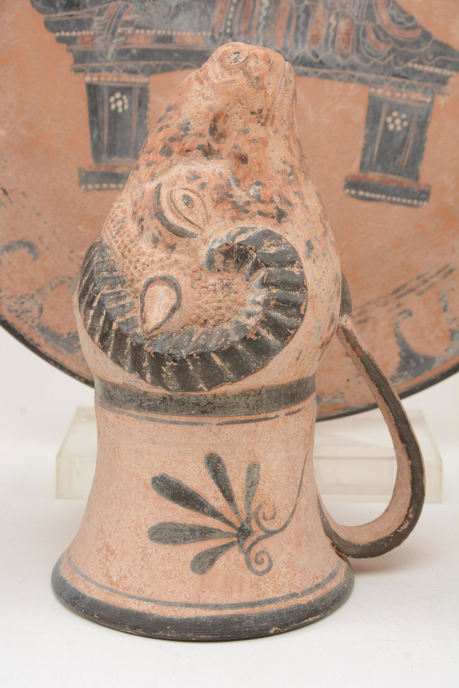 Grand Tour Ancient Greek Style Ram's Head Cup/Vase (1 of 3)