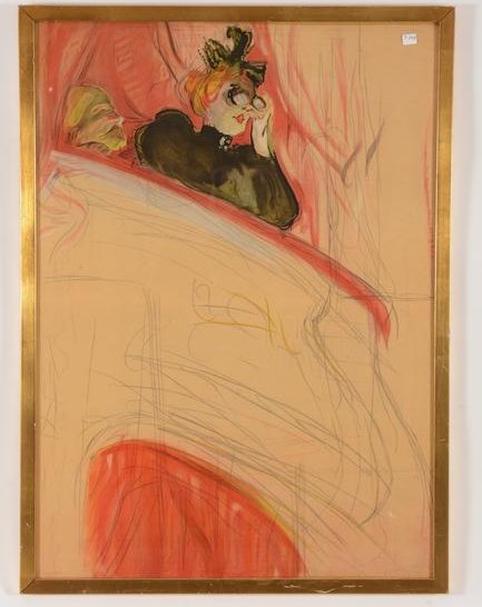 Toulouse Lautrec Lithograph "The Box with the Golden (1 of 10)