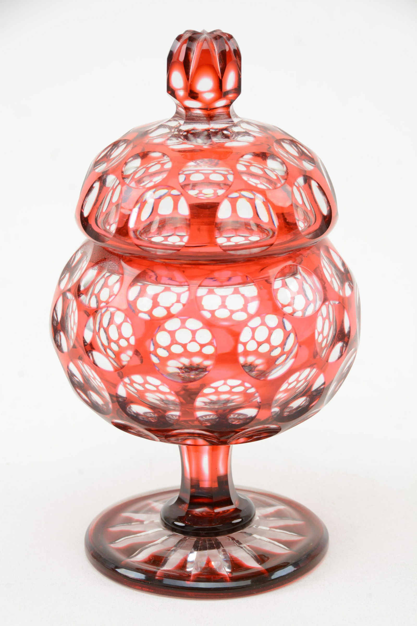 Sandwich Glass Style Covered Compote (1 of 9)