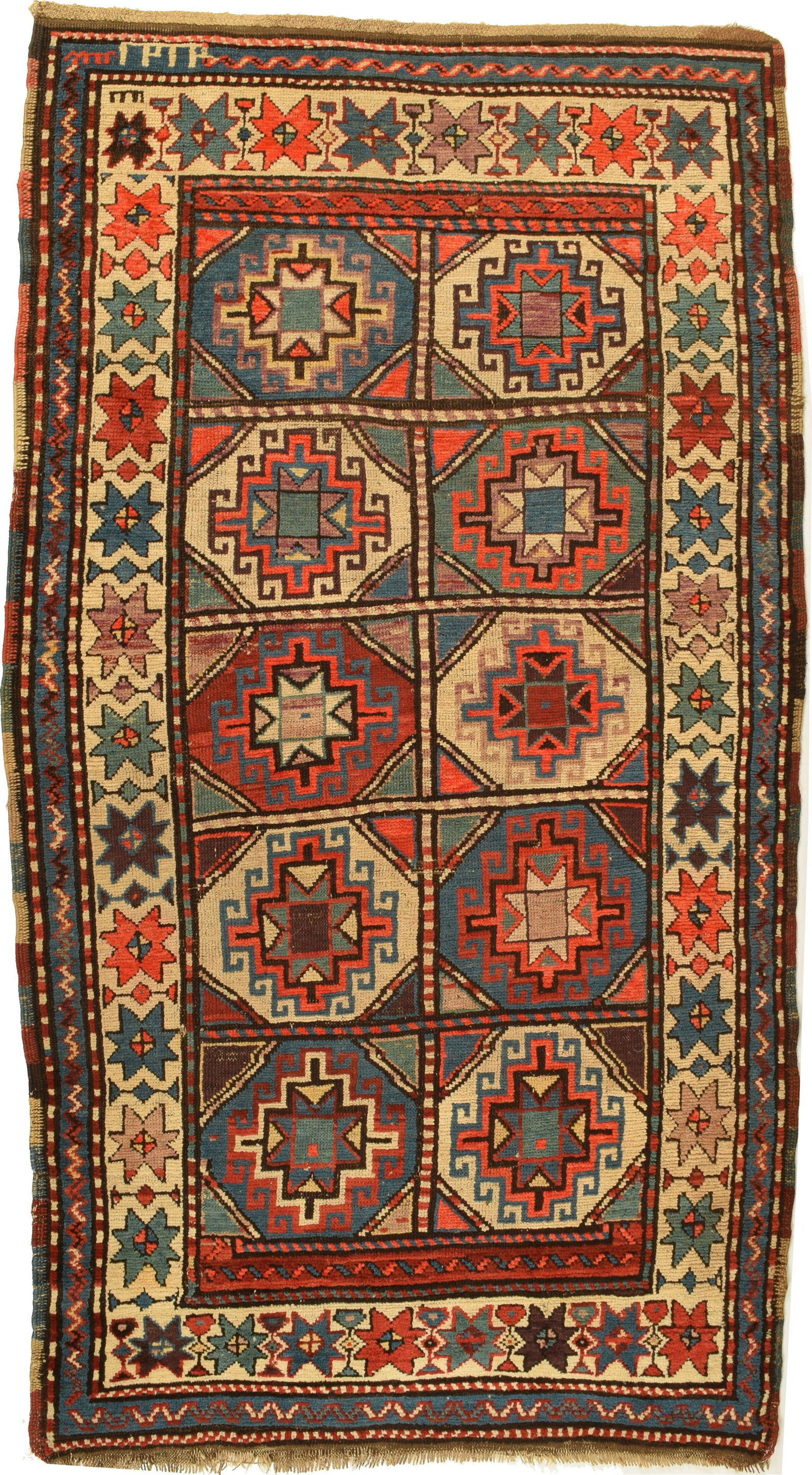 Antique Star Pattern Caucasian Carpet (1 of 9)