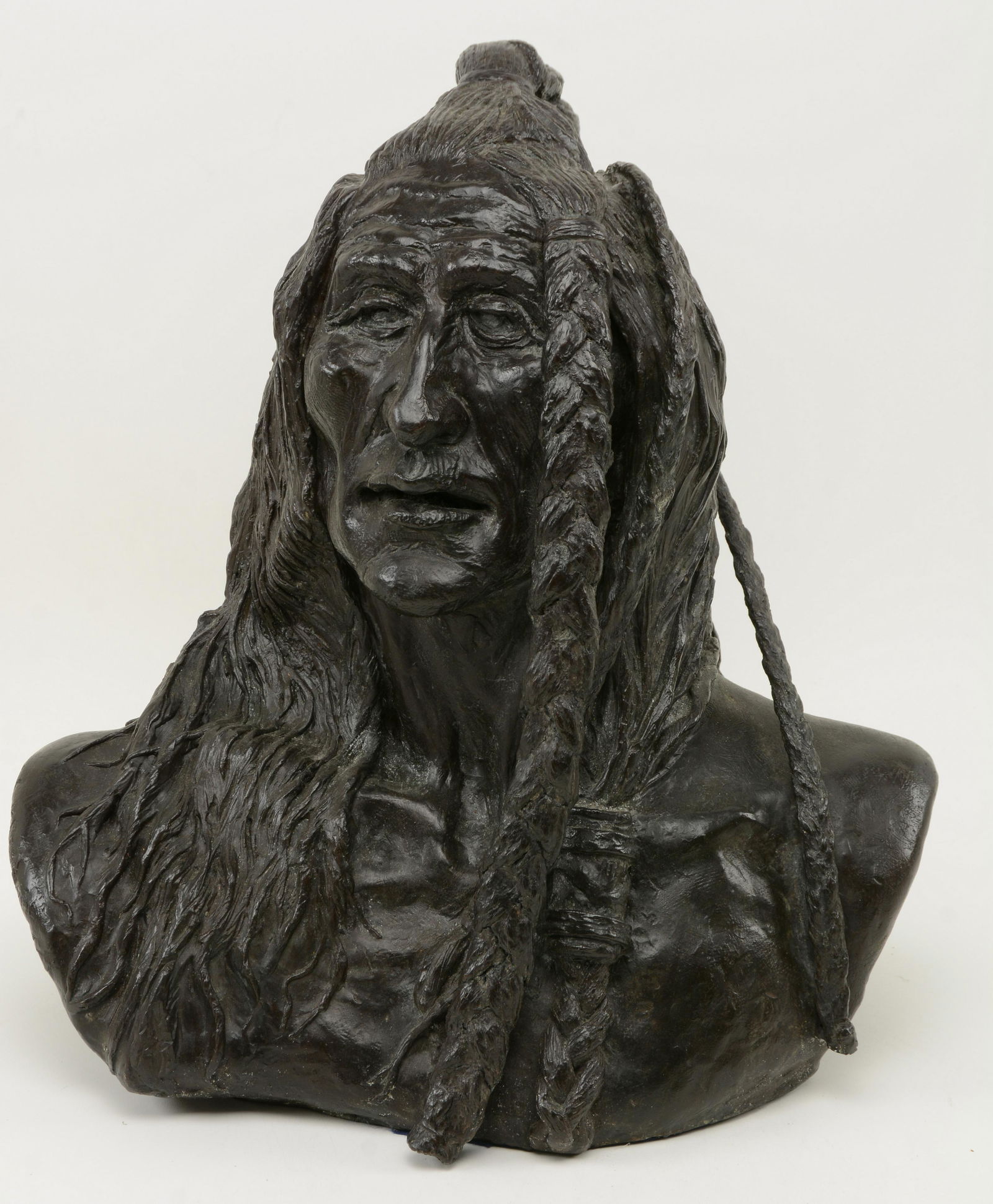 Bronze Native American Bust. Signed Perillo and dated (1 of 8)