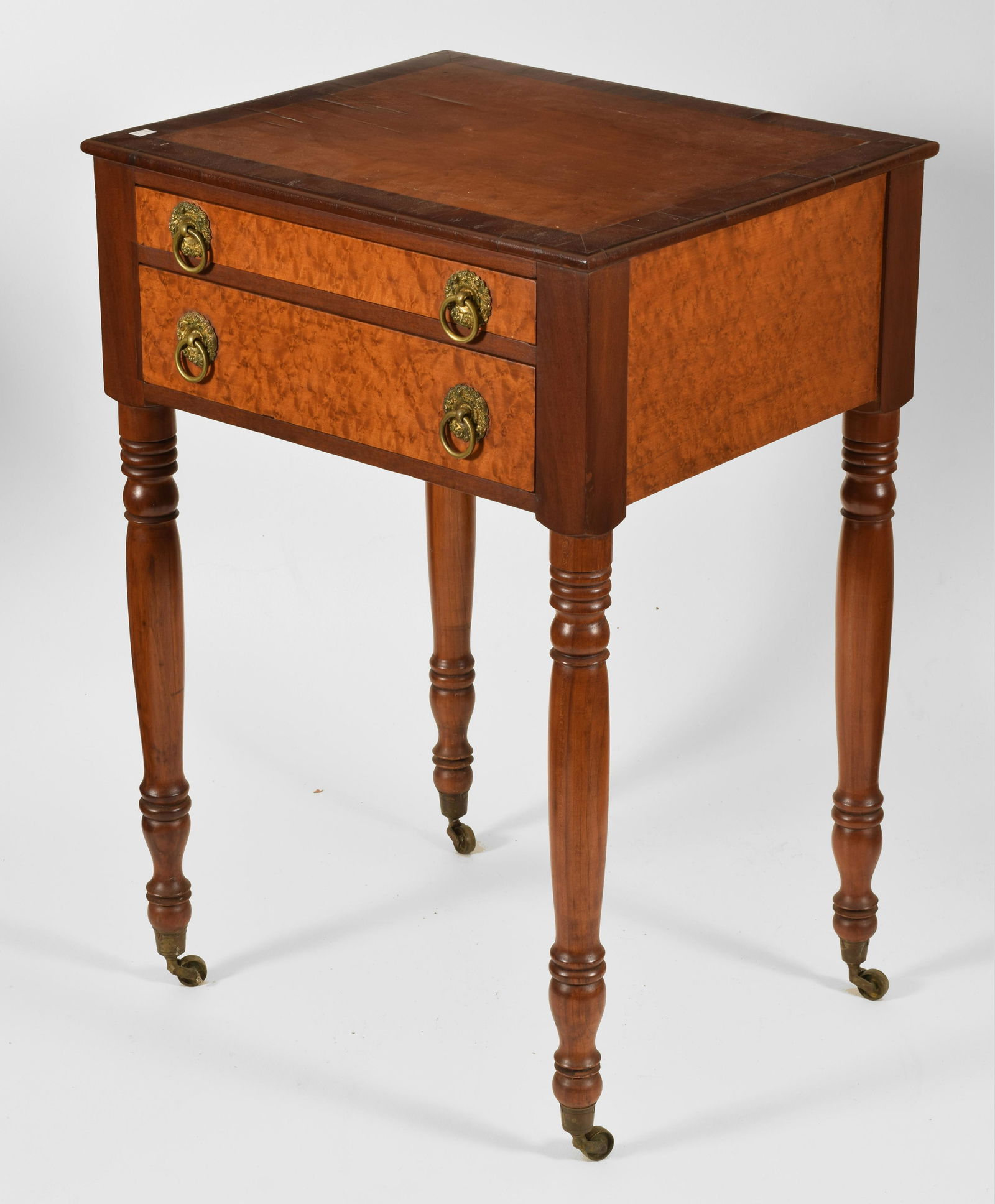 Sheraton Bird's Eye Maple and Mahogany 2-Drawer (1 of 4)