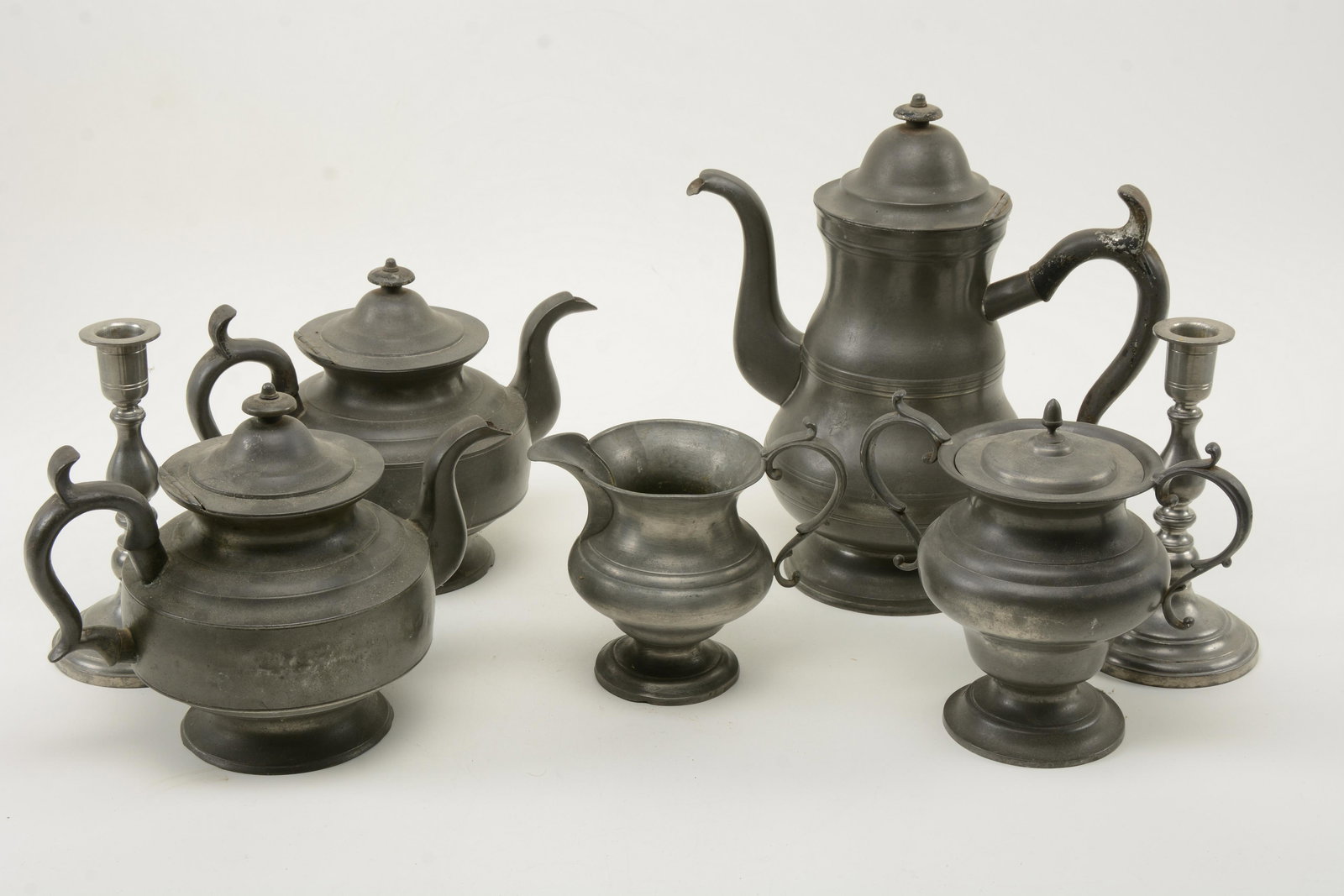 Sellew & Co. Cincinnati Pewter Coffee Set with Other (1 of 12)