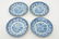 18th Century Chinese Export Blue and White Plates. Set