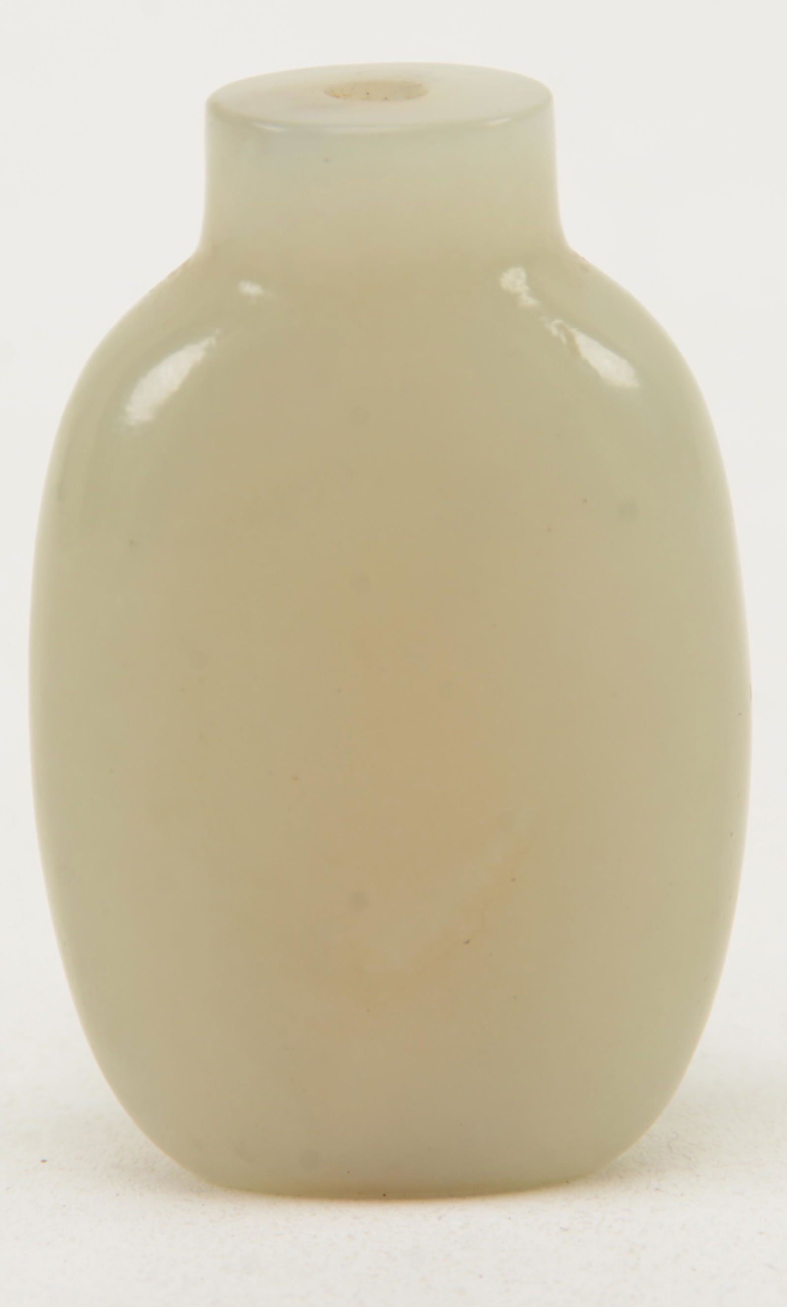Chinese Jade Snuff Bottle. Pale green color. Missing (1 of 5)