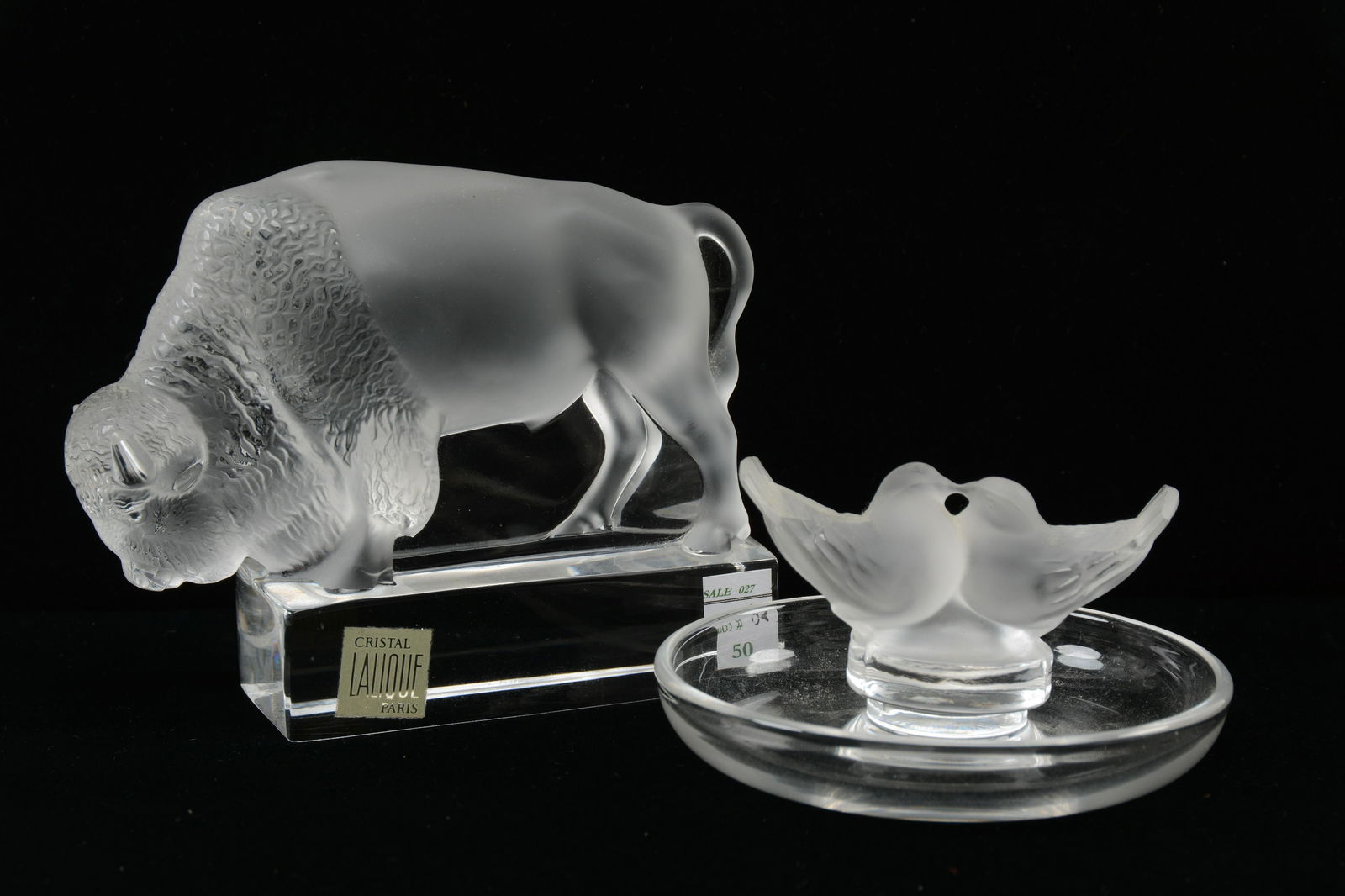Lalique Crystal Animal Figurines. Buffalo or Bison (1 of 8)