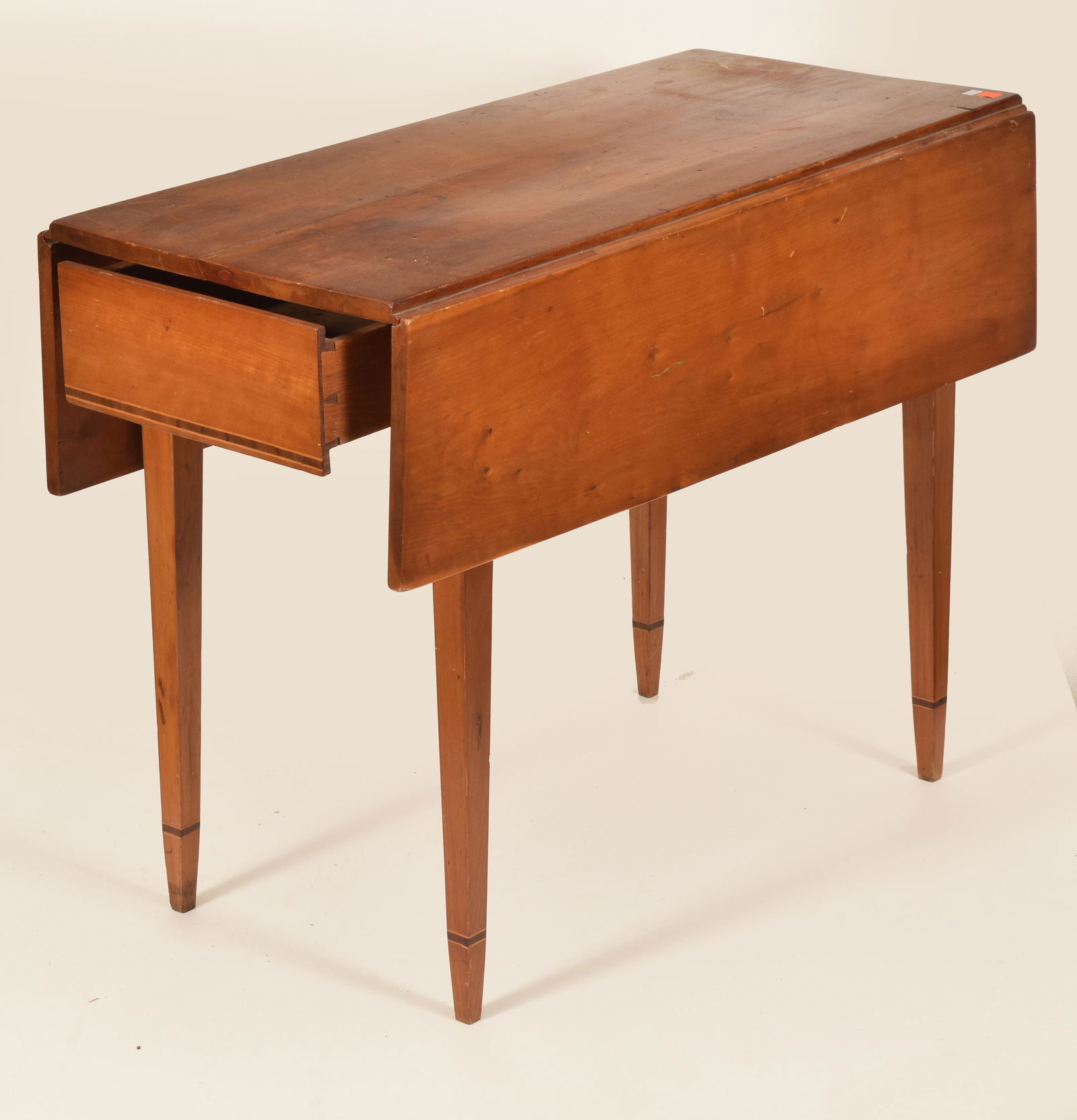 Federal Cherrywood Drop-Leaf Table. Hidden drawers at (1 of 4)