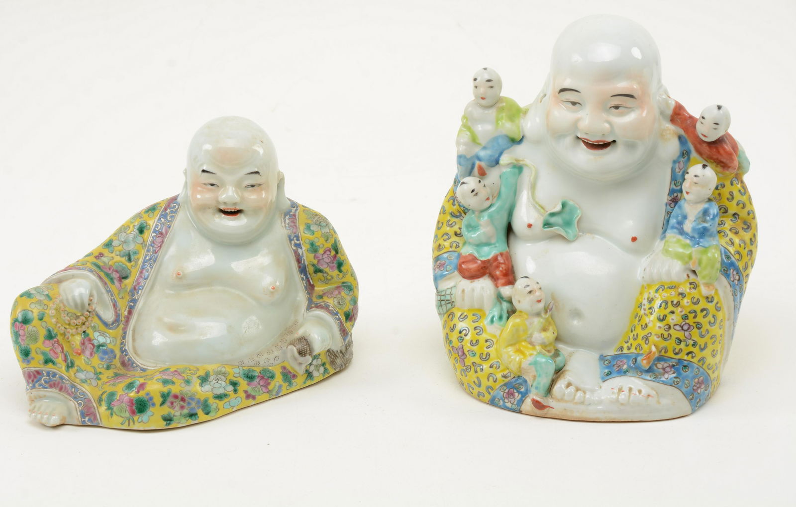 Chinese Porcelain Buddha Figures. Marked to undersides. (1 of 6)