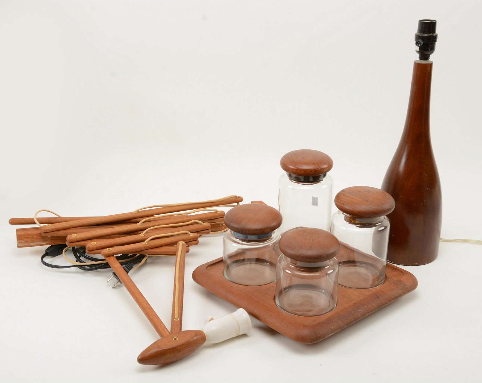 Mid-Century Modern Lamps and Cannister Set. Includes (1 of 9)