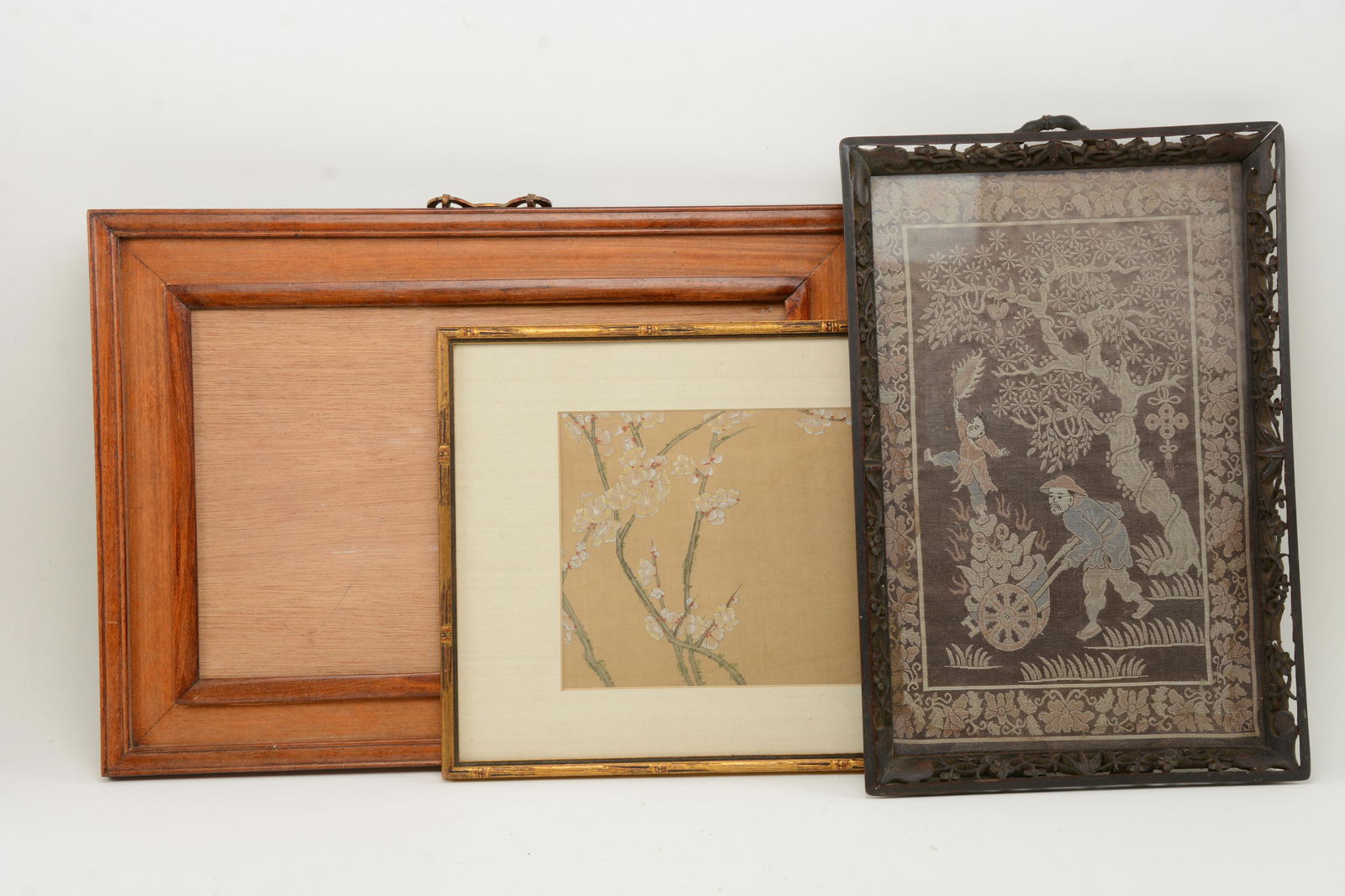 Asian Frames and Artwork. [3] pieces including (1 of 10)