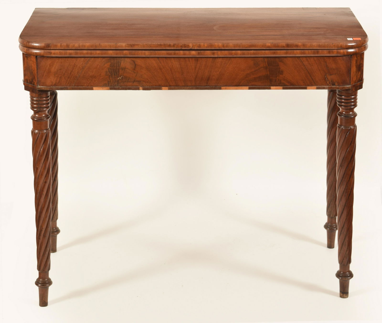 Federal Mahogany Games Table. Figured mahogany veneers (1 of 5)