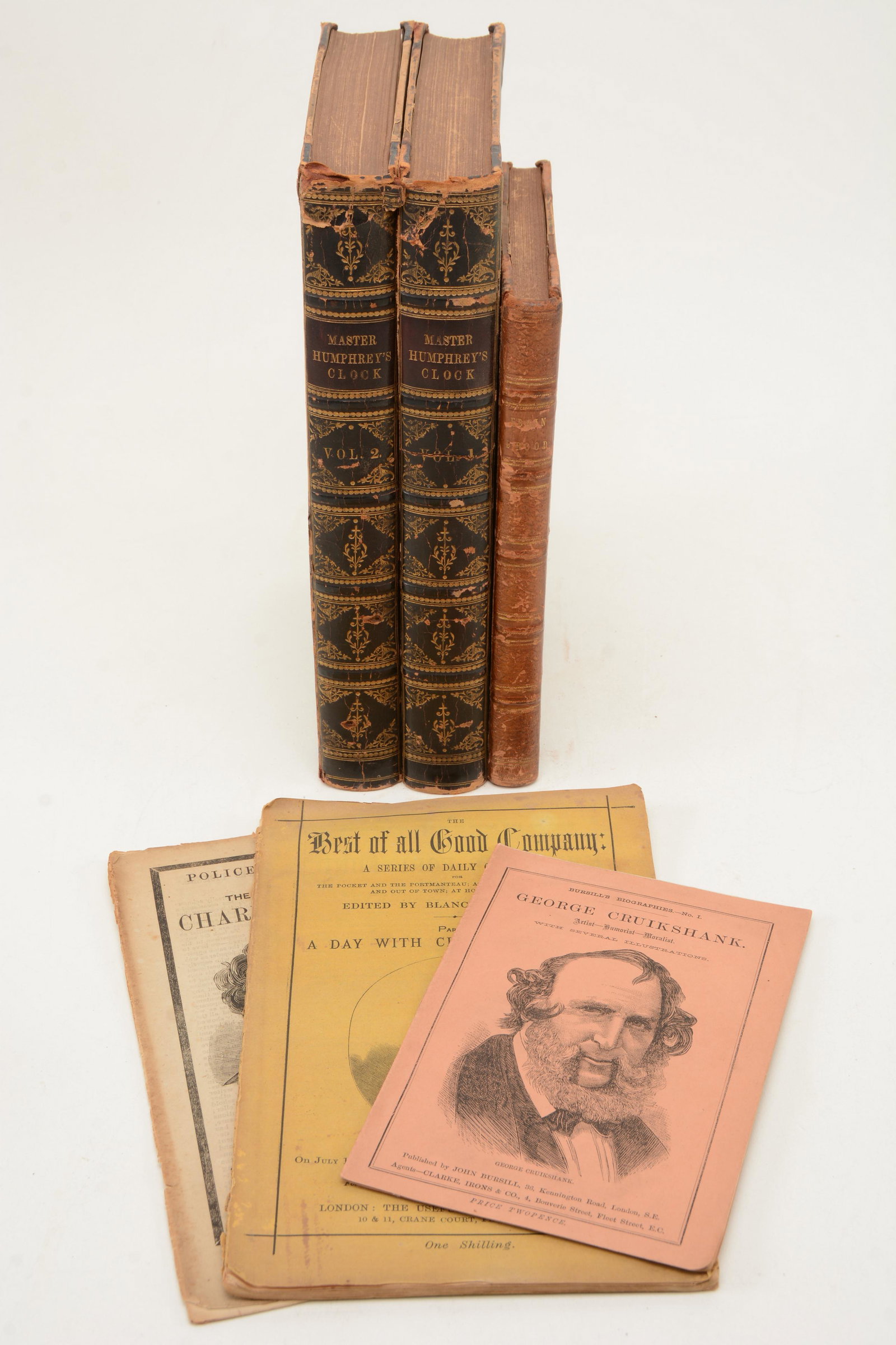 Charles Dickens, Mystery of Edwin Drood, London:: Charles Dickens, Mystery of Edwin Drood, London: Chapman and Hall, 1870, first edition with uncorrected flaws; Master Humphreyâ€™s Clock, vols 1 and 2 only, London: Chapman and Hall, 1841 togethe