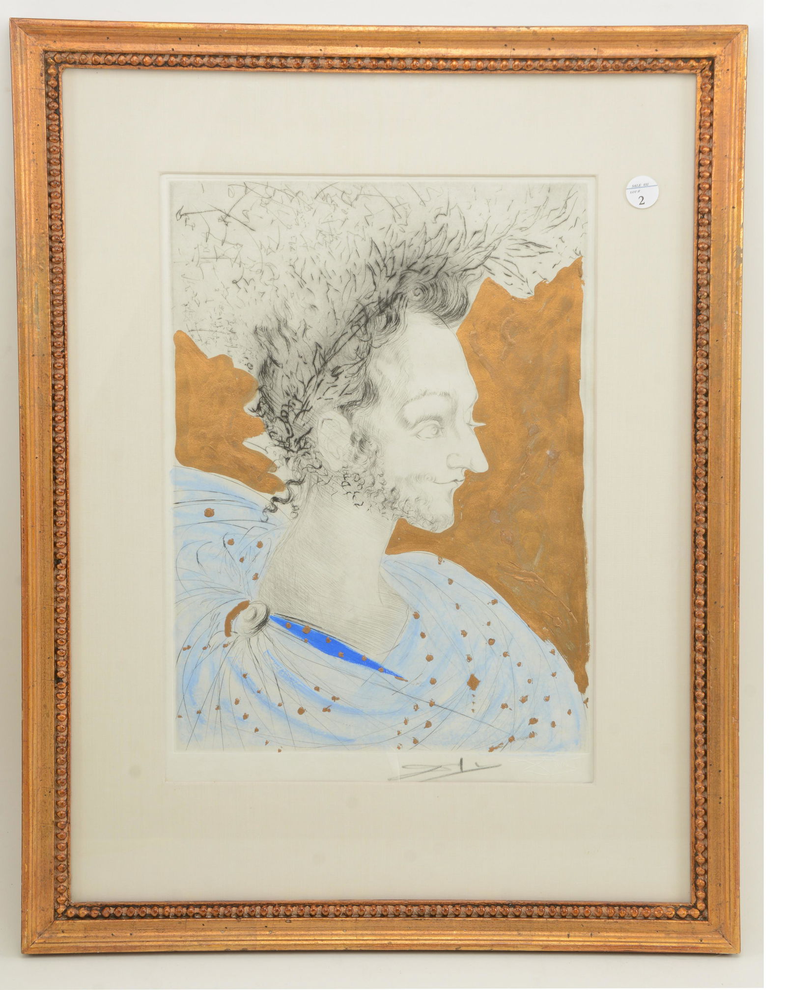 Salvador Dali. Portrait de Ronsard. Hand colored (1 of 6)