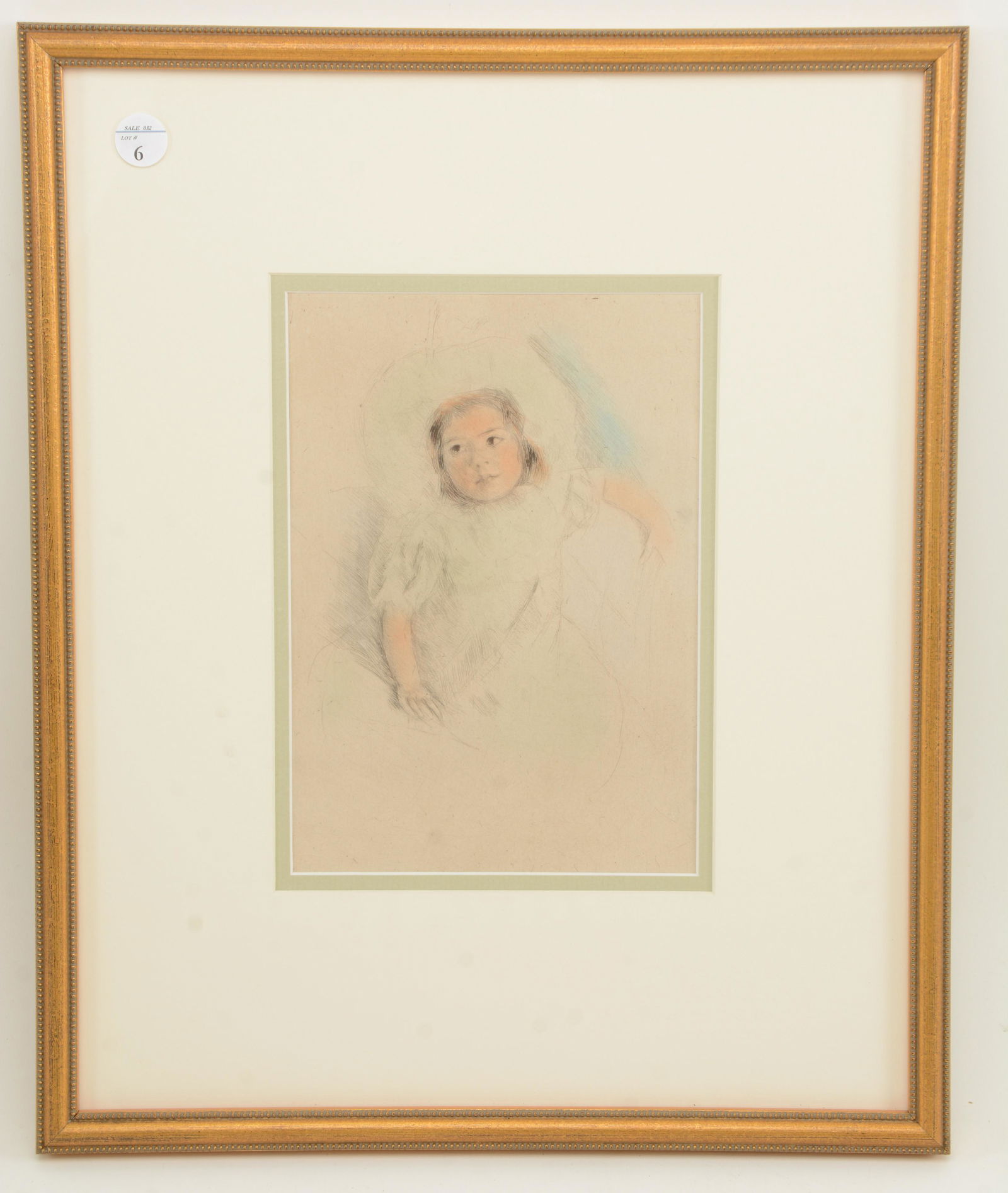 Mary Cassatt. American. Margot wearing a bonnet. (1 of 6)