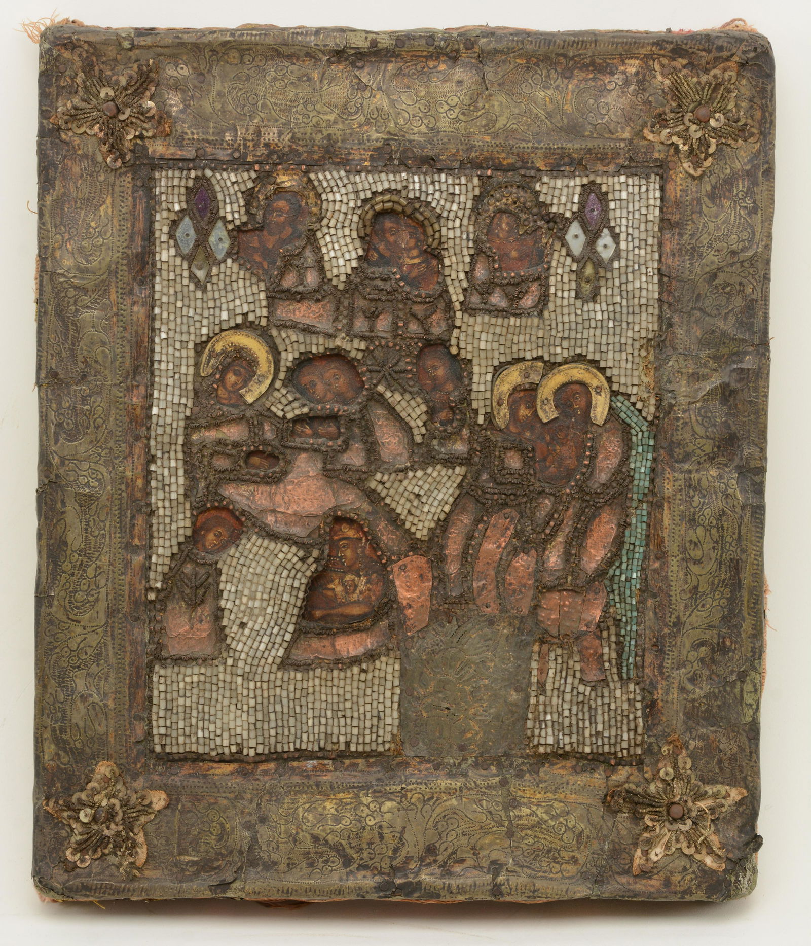 Russian icon, depicting the adoration of the Magi. On (1 of 8)