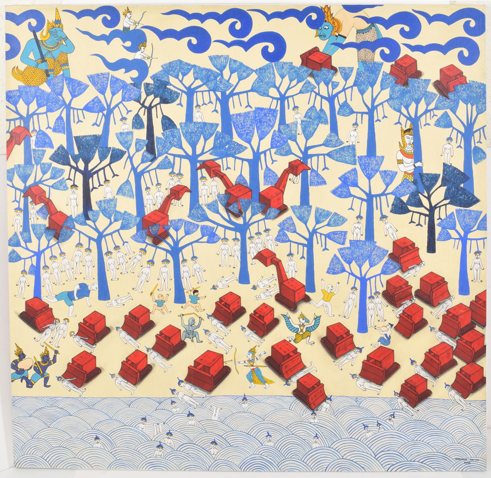 Kiatana  Large oil on canvas of surreal image title (1 of 7)