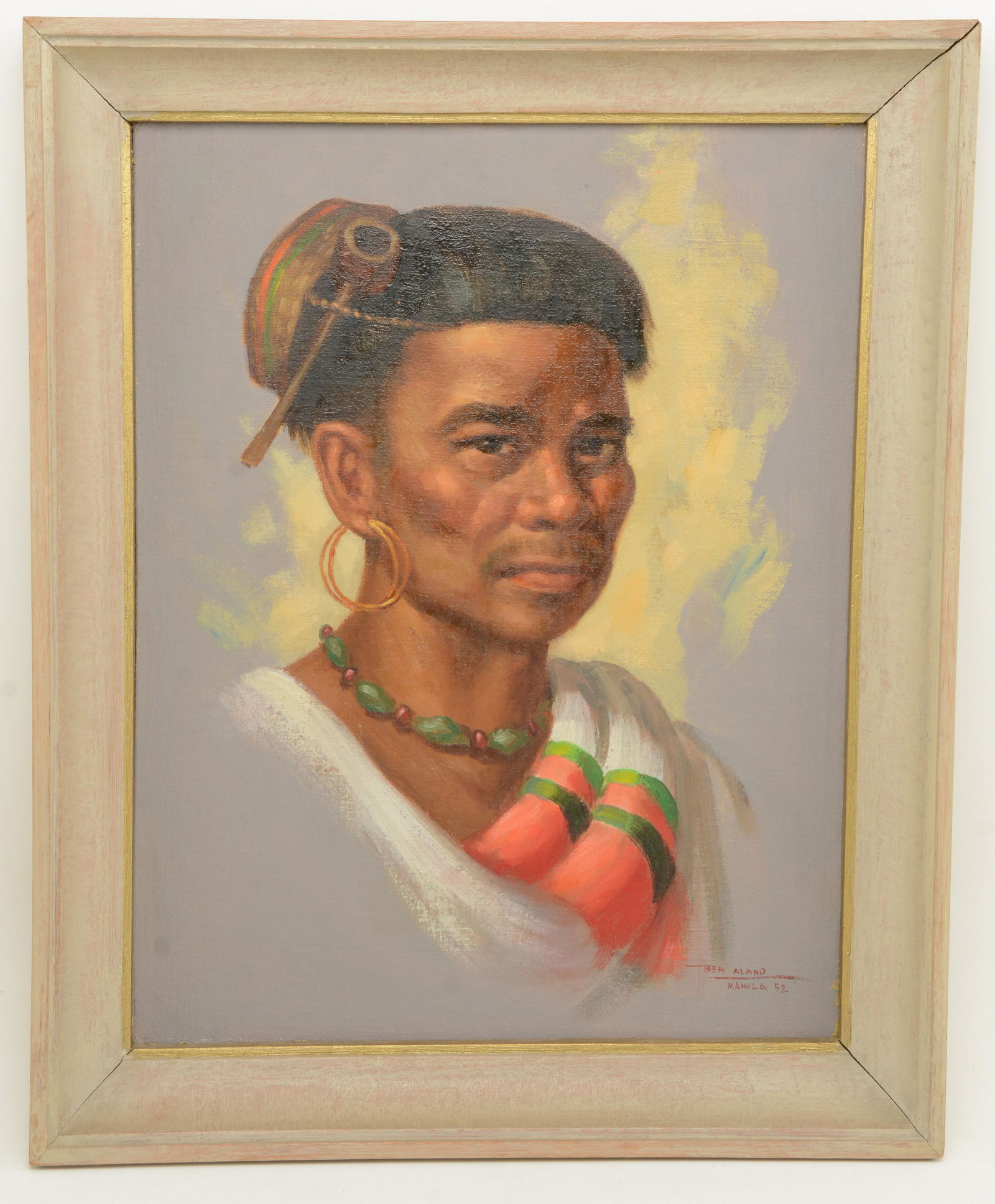 Ben Alano. Filipino. Portrait of a man. Oil on canvas (1 of 5)