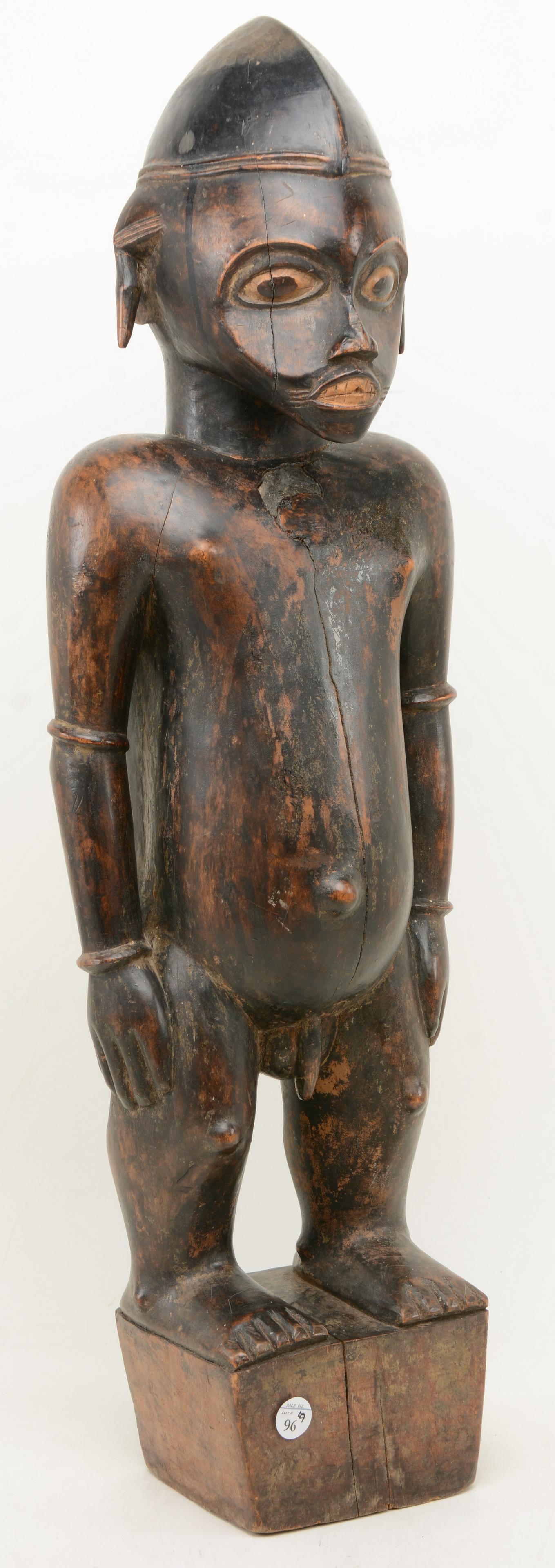 West African Senufo vintage wood male statue. Height 16 (1 of 8)