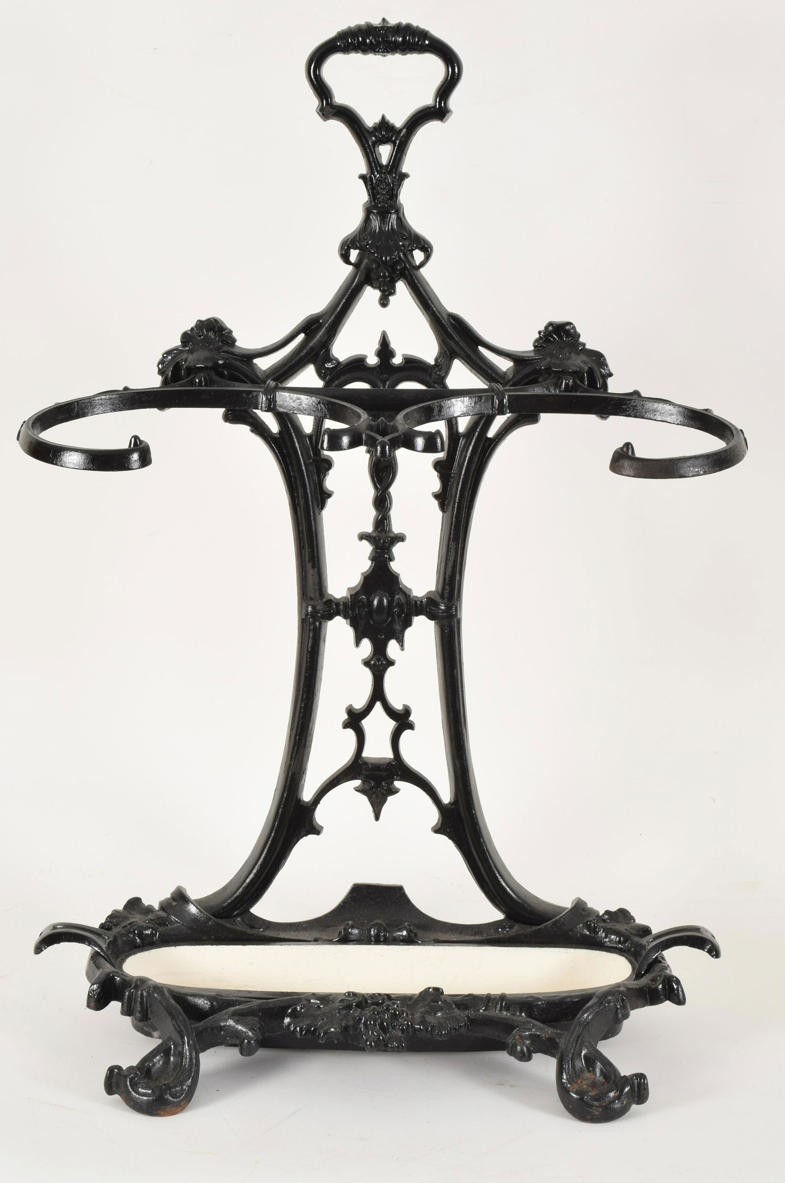 Victorian style cast iron umbrella stand. Foliate form (1 of 7)
