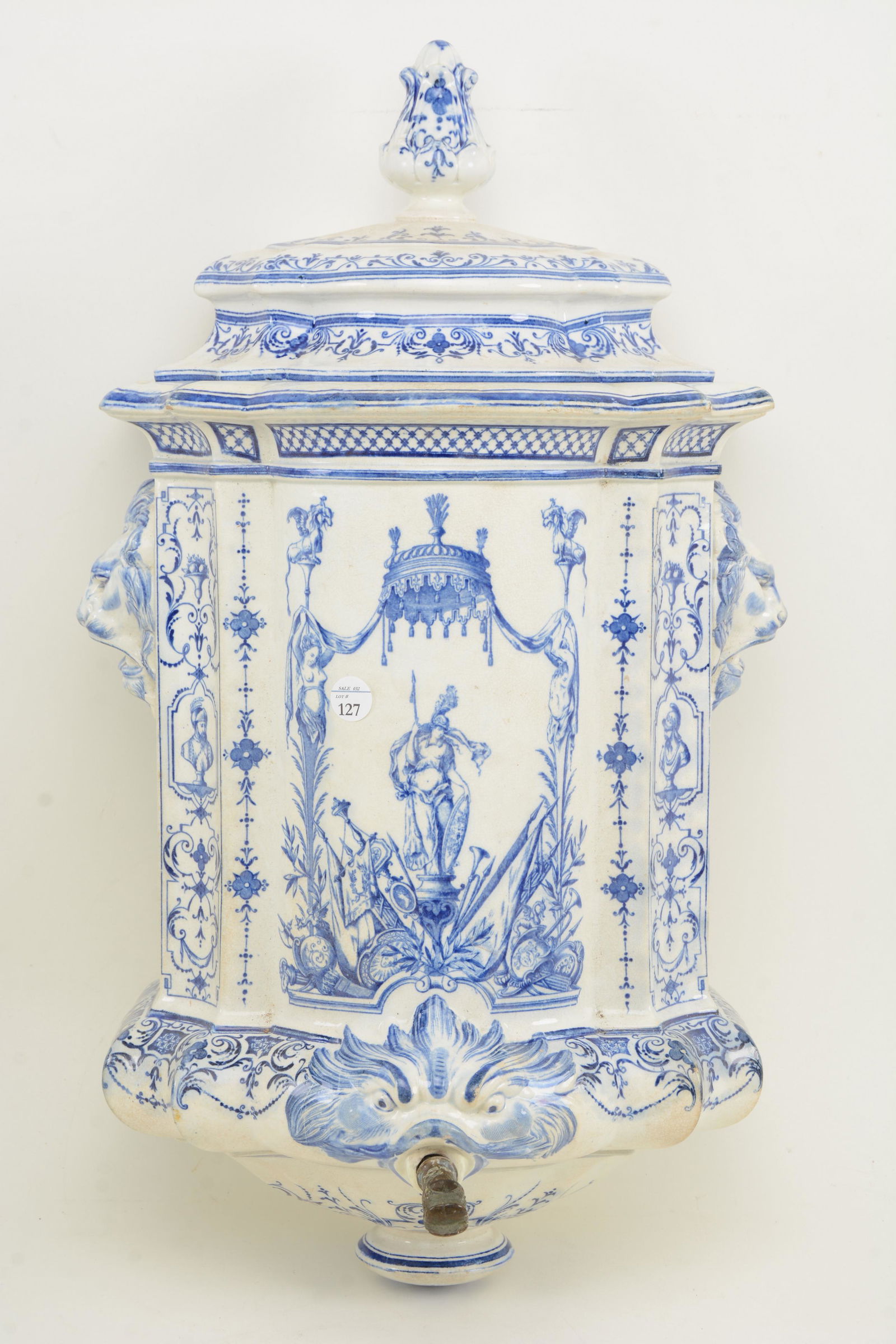 Tin glazed Moustier, France blue and white faience (1 of 7)