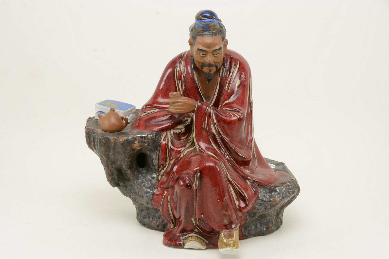 20 th  century Flambe glazed porcelain figure. Depicts (1 of 8)