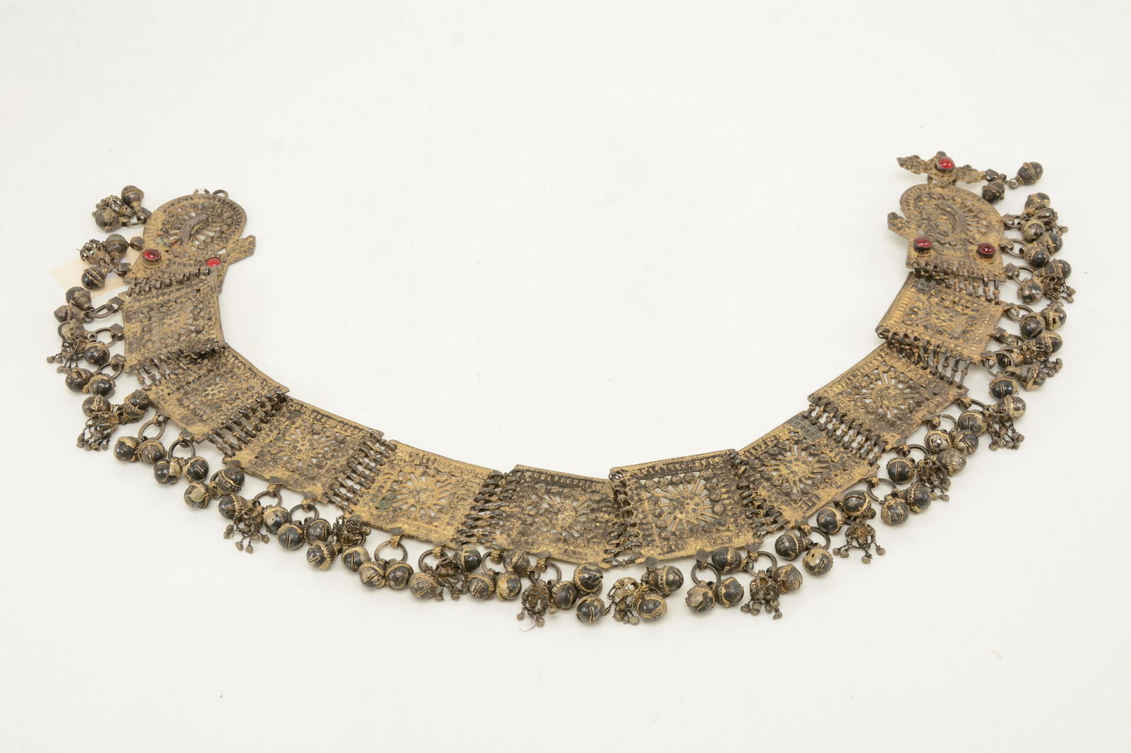 Thai gilded silver openwork belt with bells. Length (1 of 5)