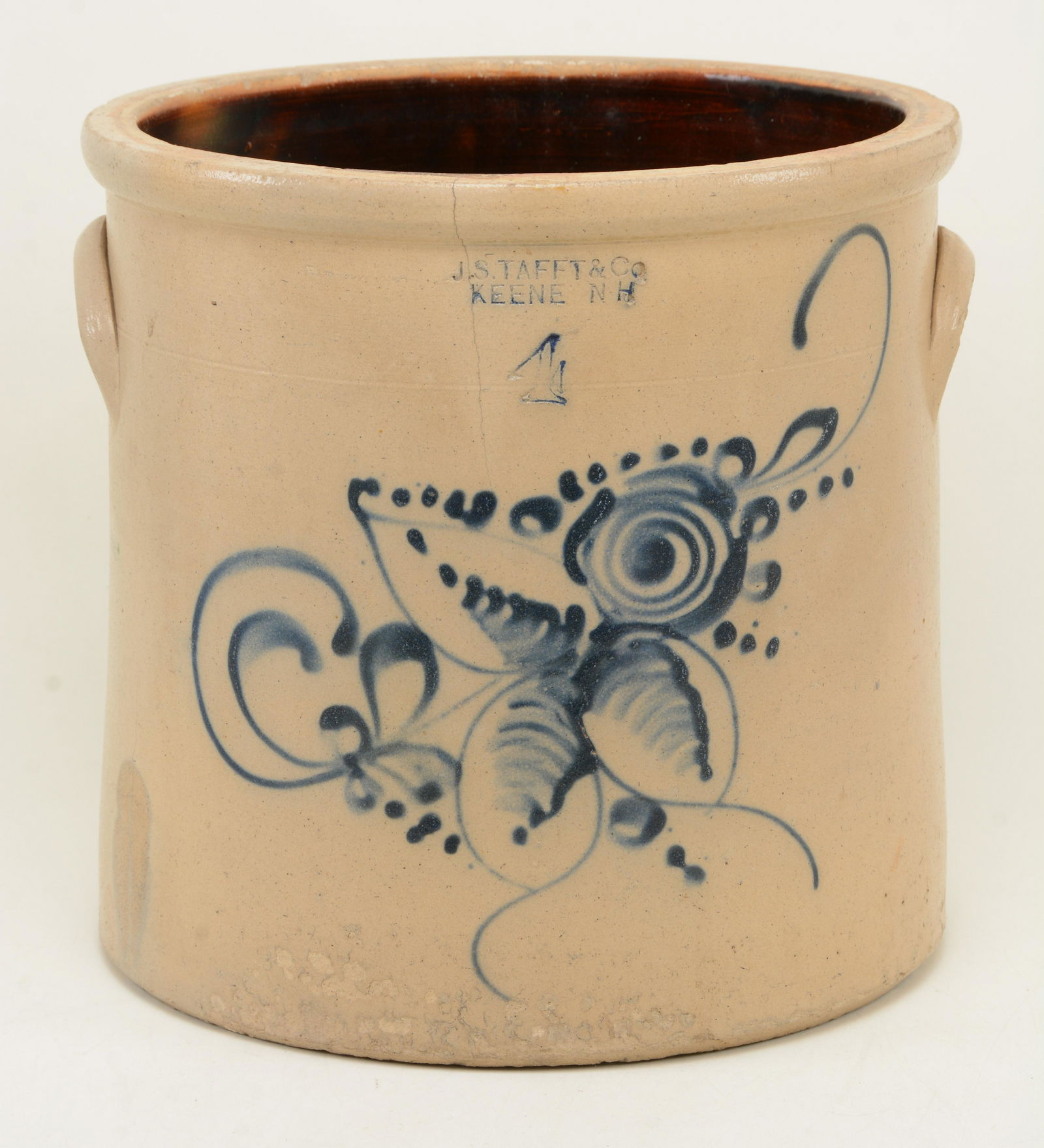 Keene New Hampshire salt glazed stoneware crock with (1 of 8)
