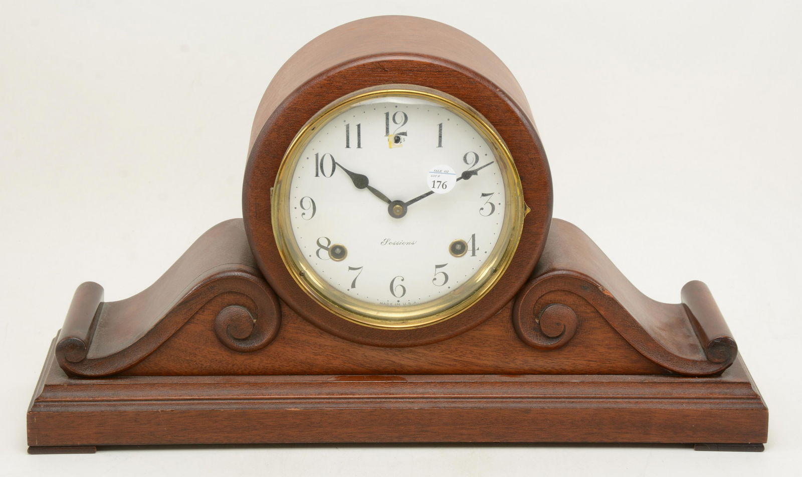 Sessions mahogany mantle clock. Time and strike  Height (1 of 7)