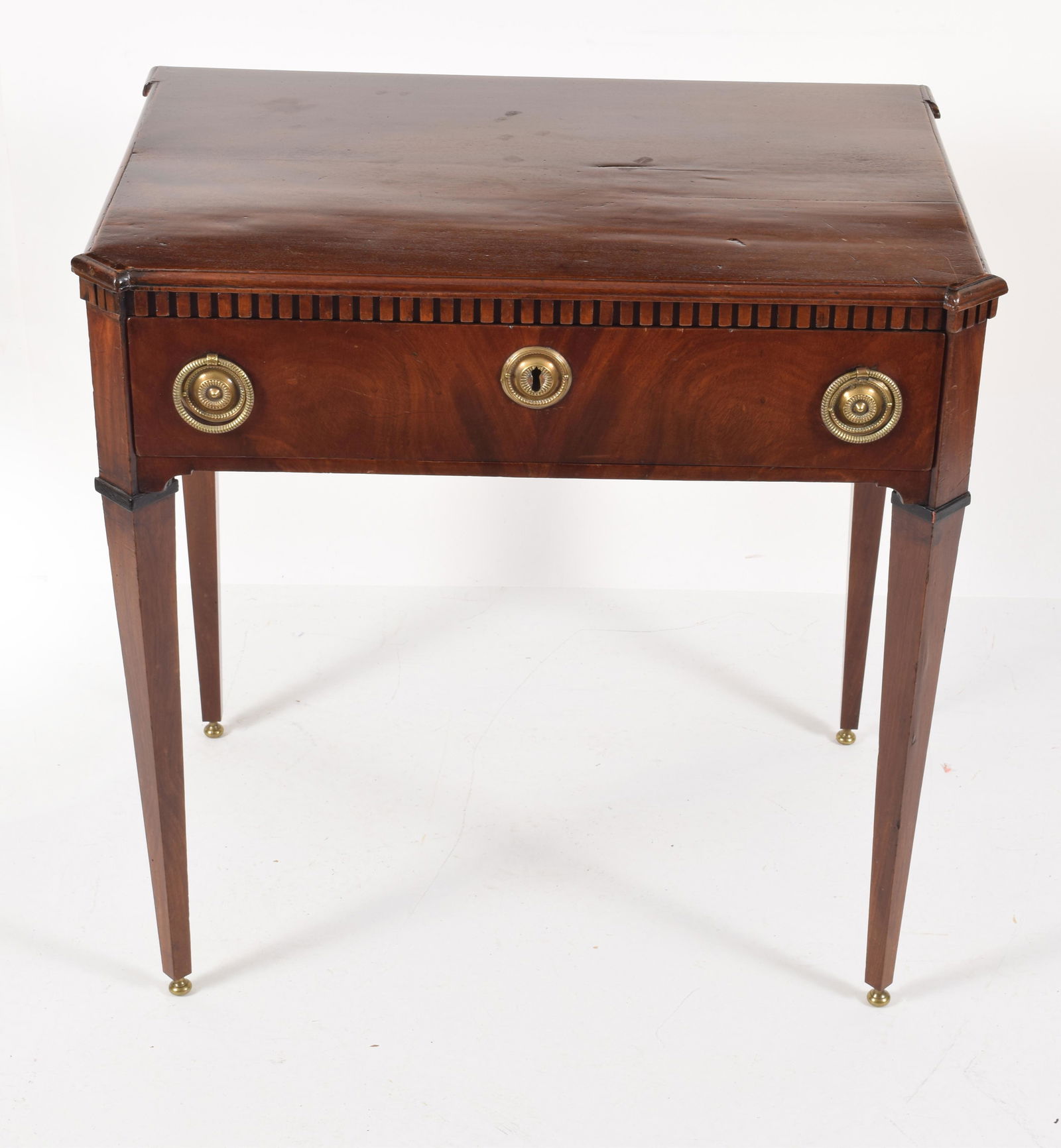 George III one-drawer mahogany dressing table with (1 of 6)
