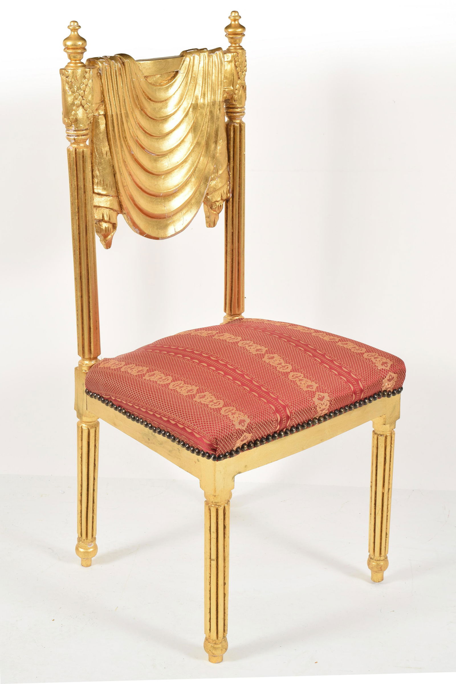 Aesthetic movement style gilded fancy chair with swag (1 of 6)