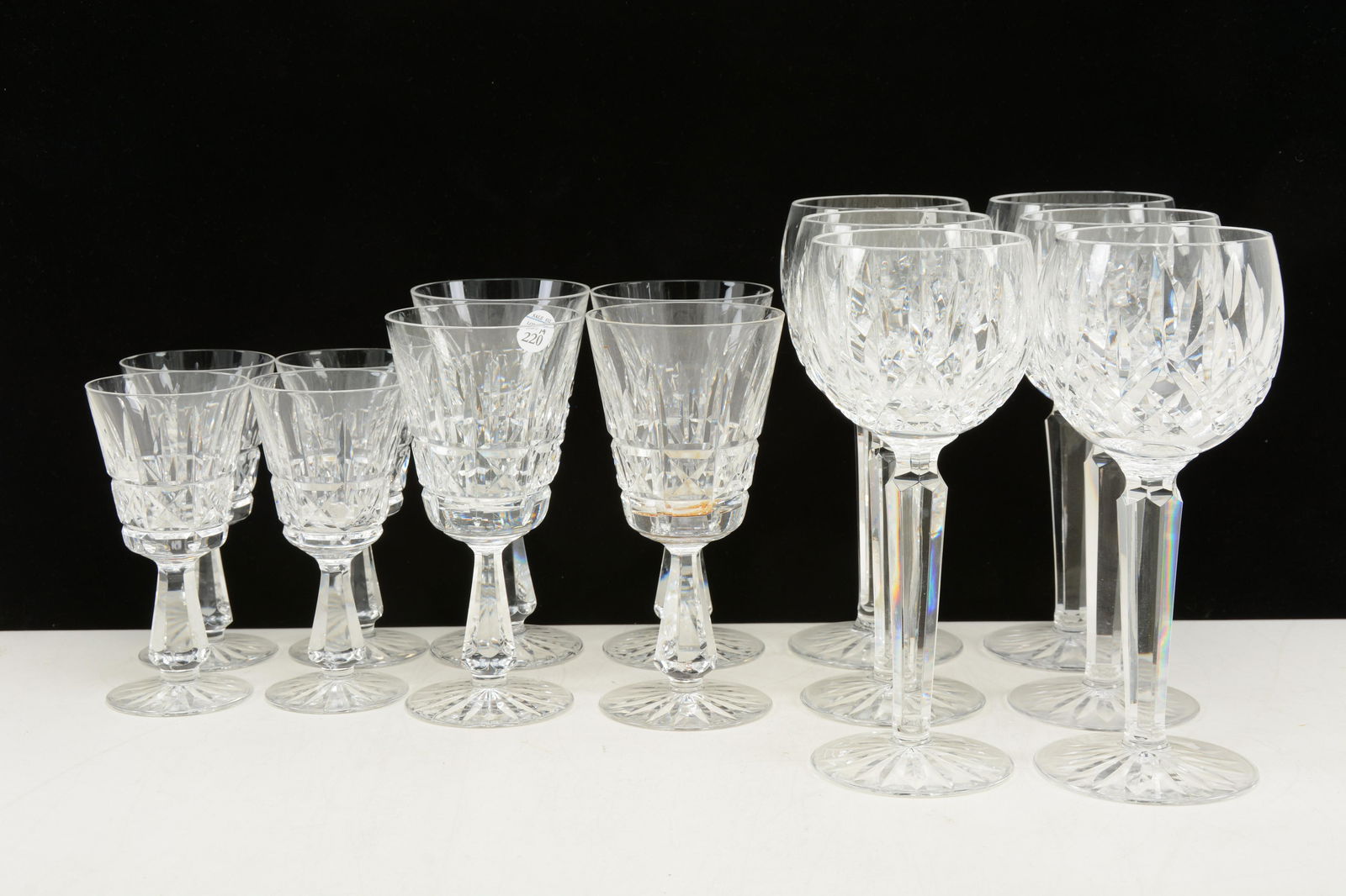 14 Pieces of Waterford crystal stemware including six (1 of 10)
